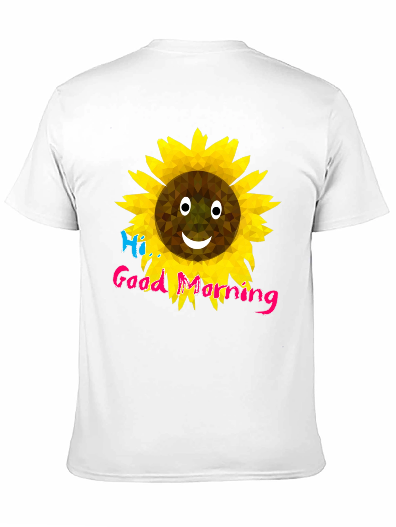 Cheerful Sunflower Graphic T-Shirt - Black
