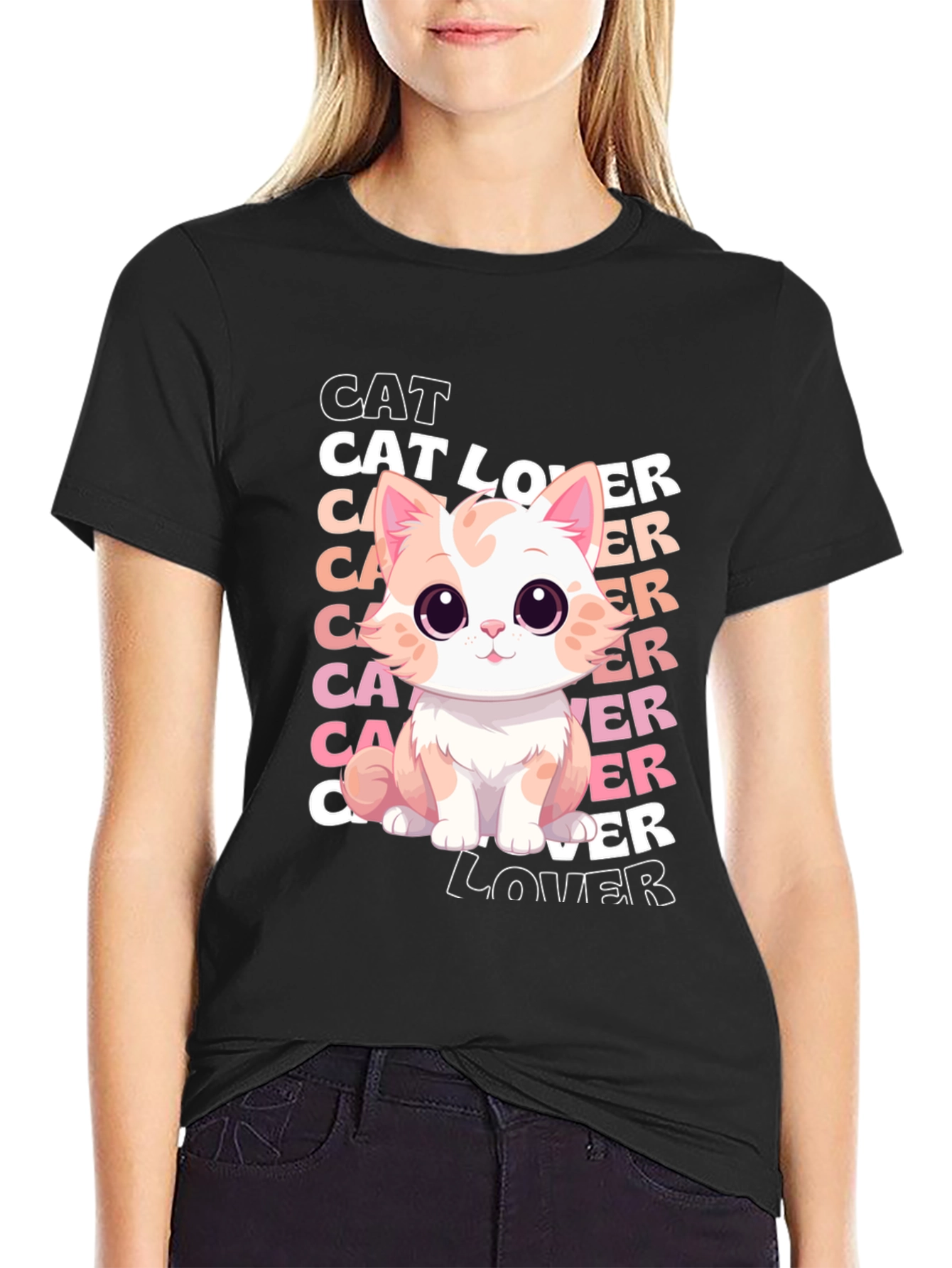 Cat Lover T-Shirt Cute Kitty Graphic Tee