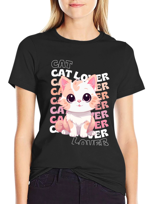 Cat Lover T-Shirt Cute Kitty Graphic Tee