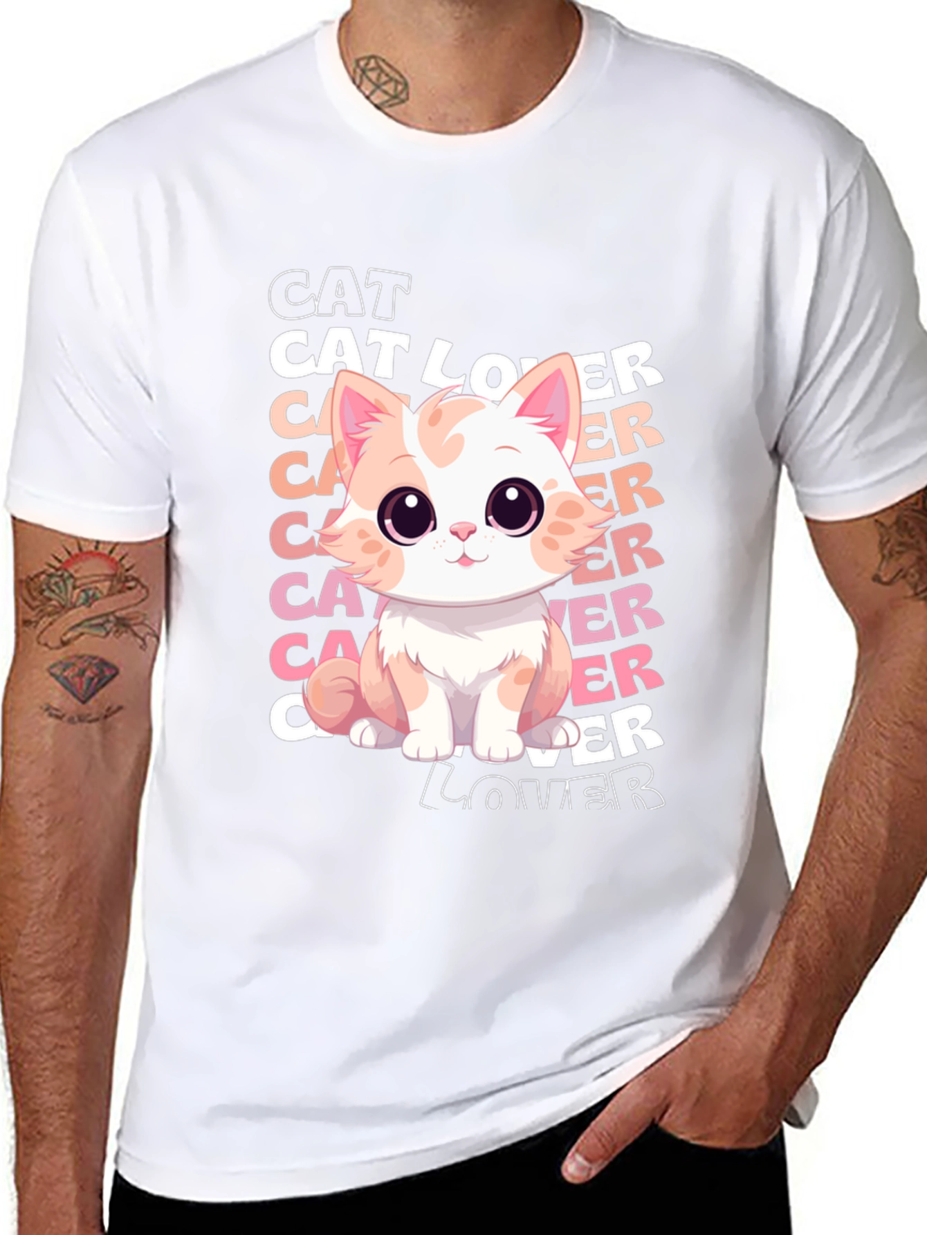 Cat Lover T-Shirt Cute Kitty Graphic Tee