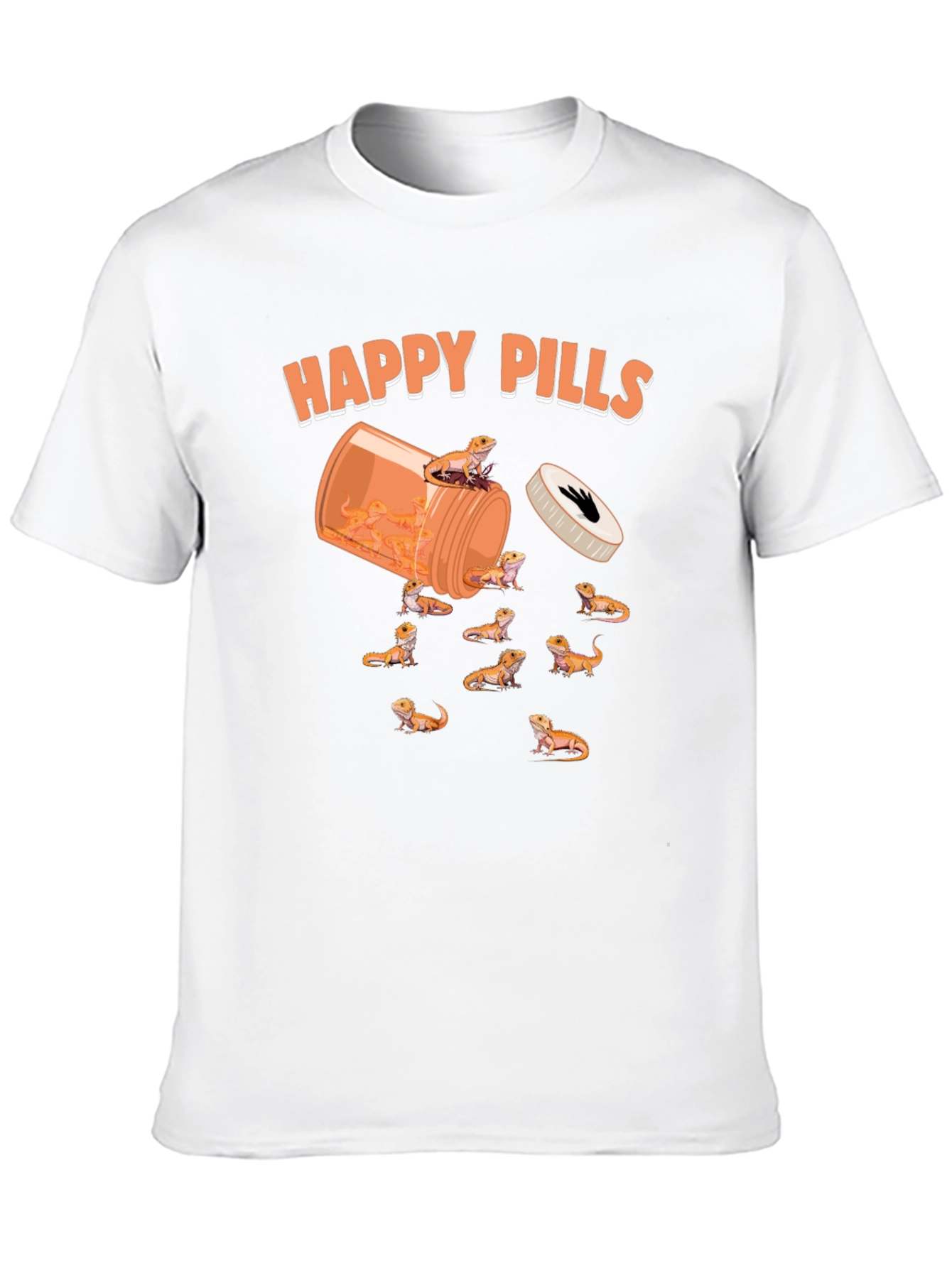 Funny Happy Pills Bearded Dragon T-Shirt