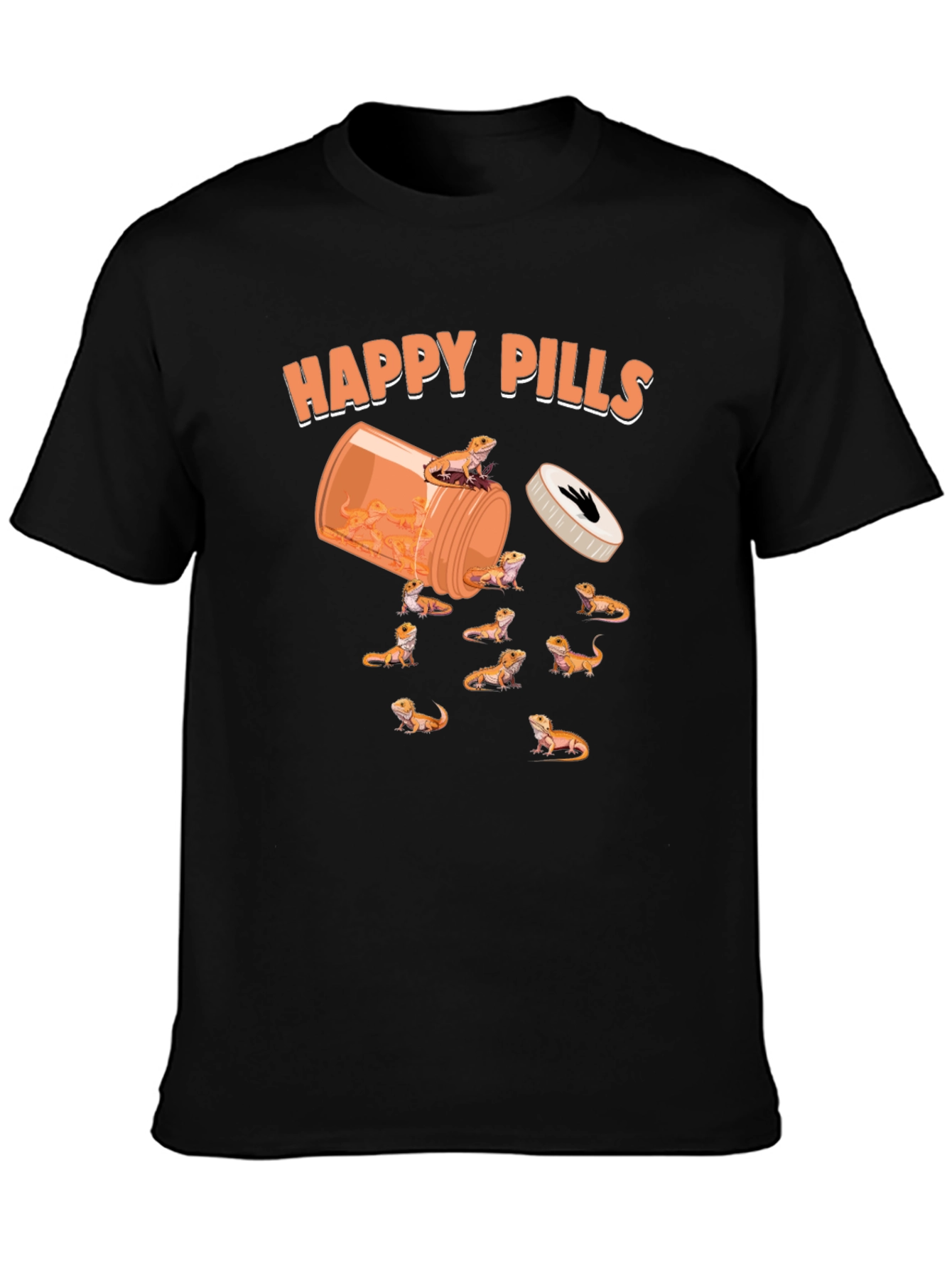 Funny Happy Pills Bearded Dragon T-Shirt