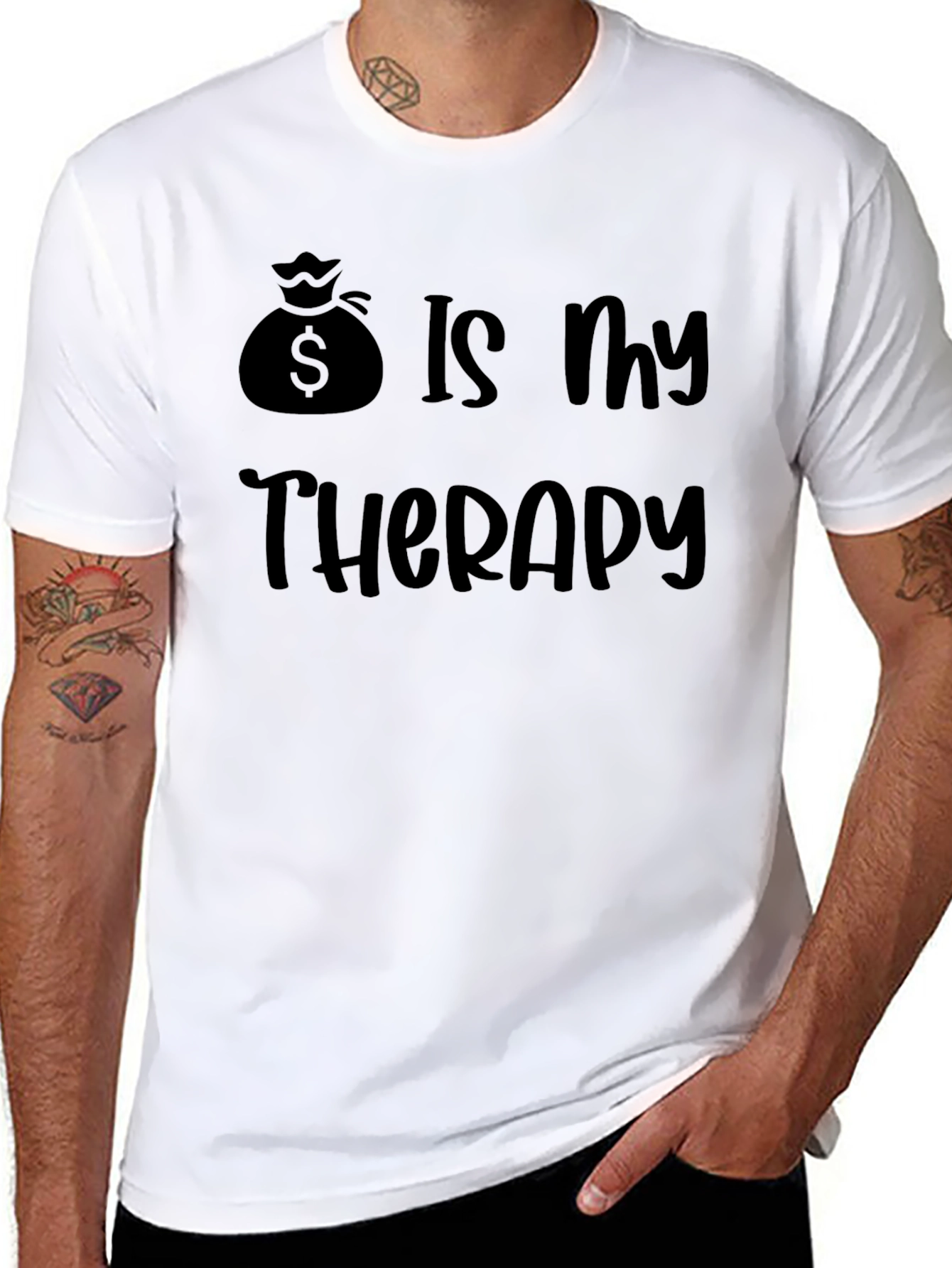 Money Bag Therapy Black T-Shirt