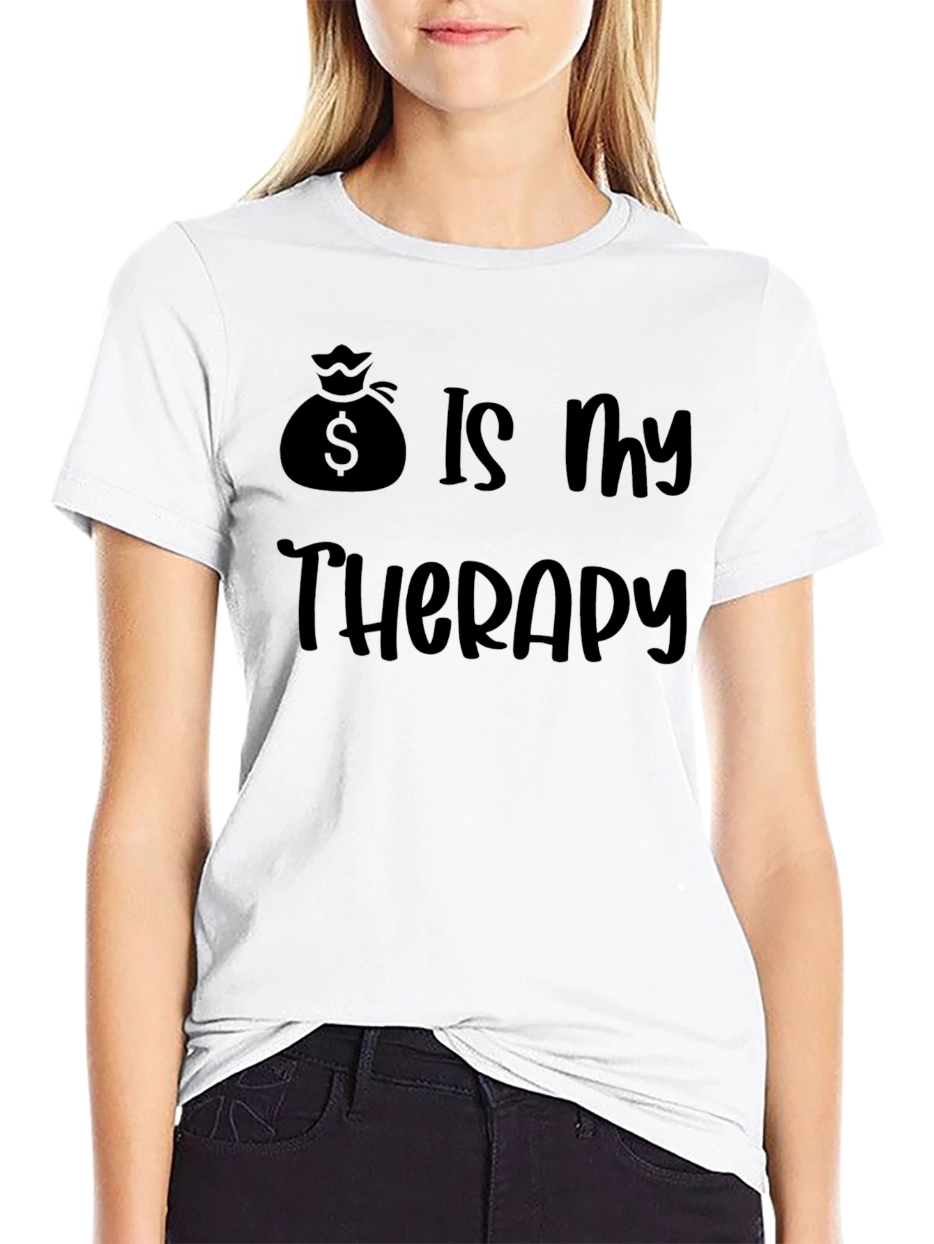 Money Bag Therapy Black T-Shirt