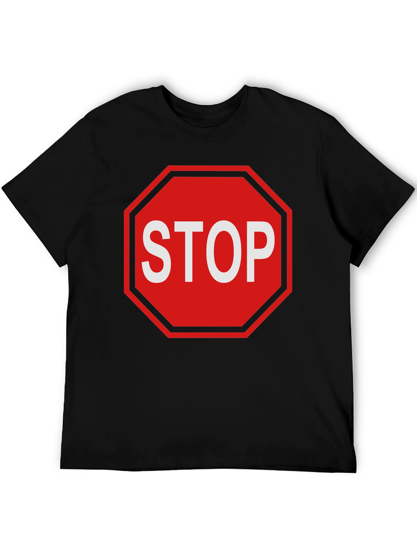 Stop Sign Graphic Tee - Bold Statement T-Shirt