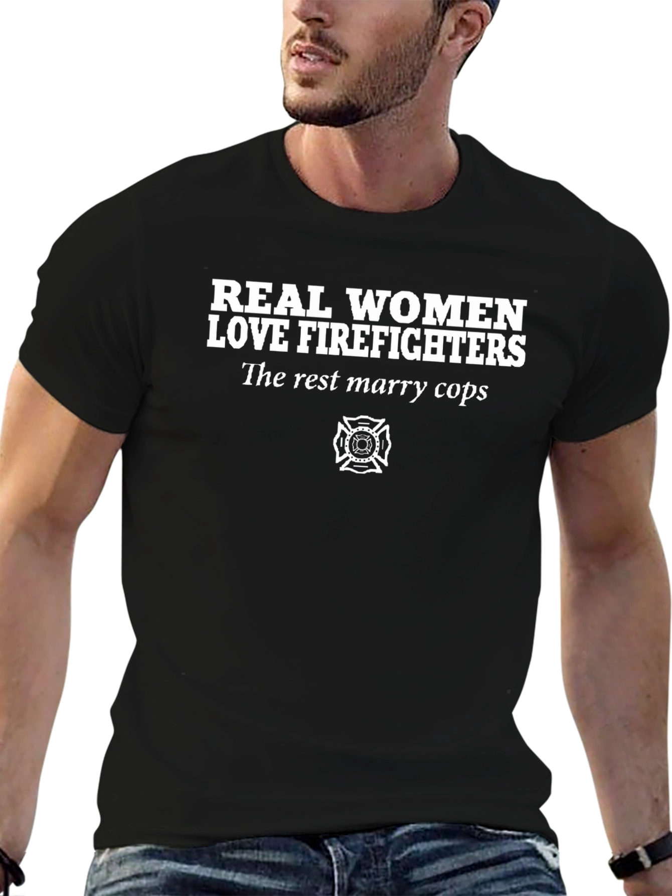 Real Women Love Firefighters Graphic T-Shirt