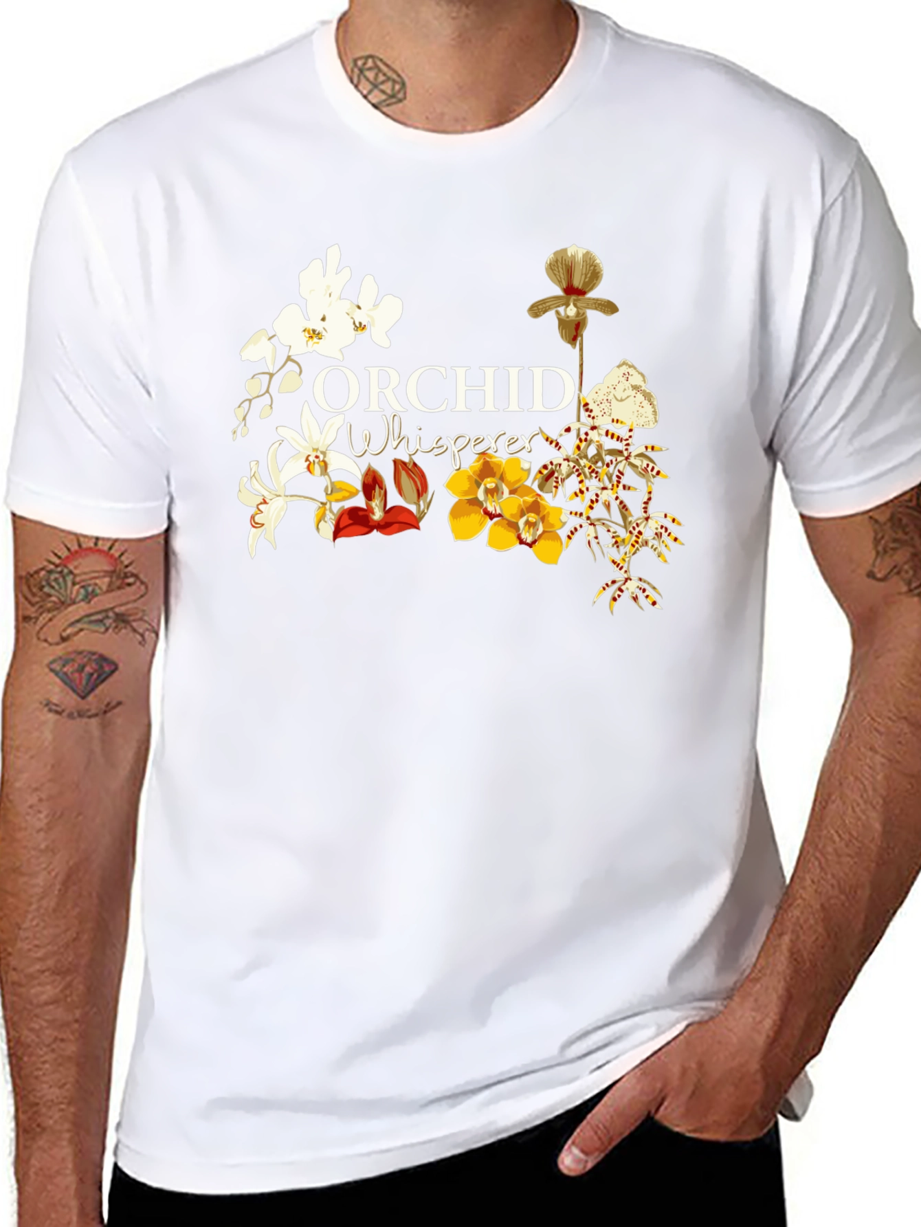 Orchid Whisperer T-Shirt - Botanical Floral Tee
