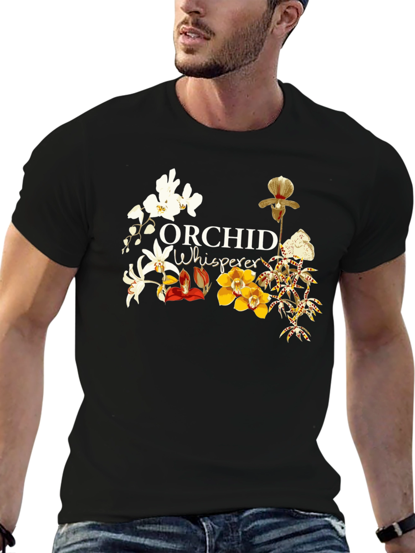 Orchid Whisperer T-Shirt - Botanical Floral Tee