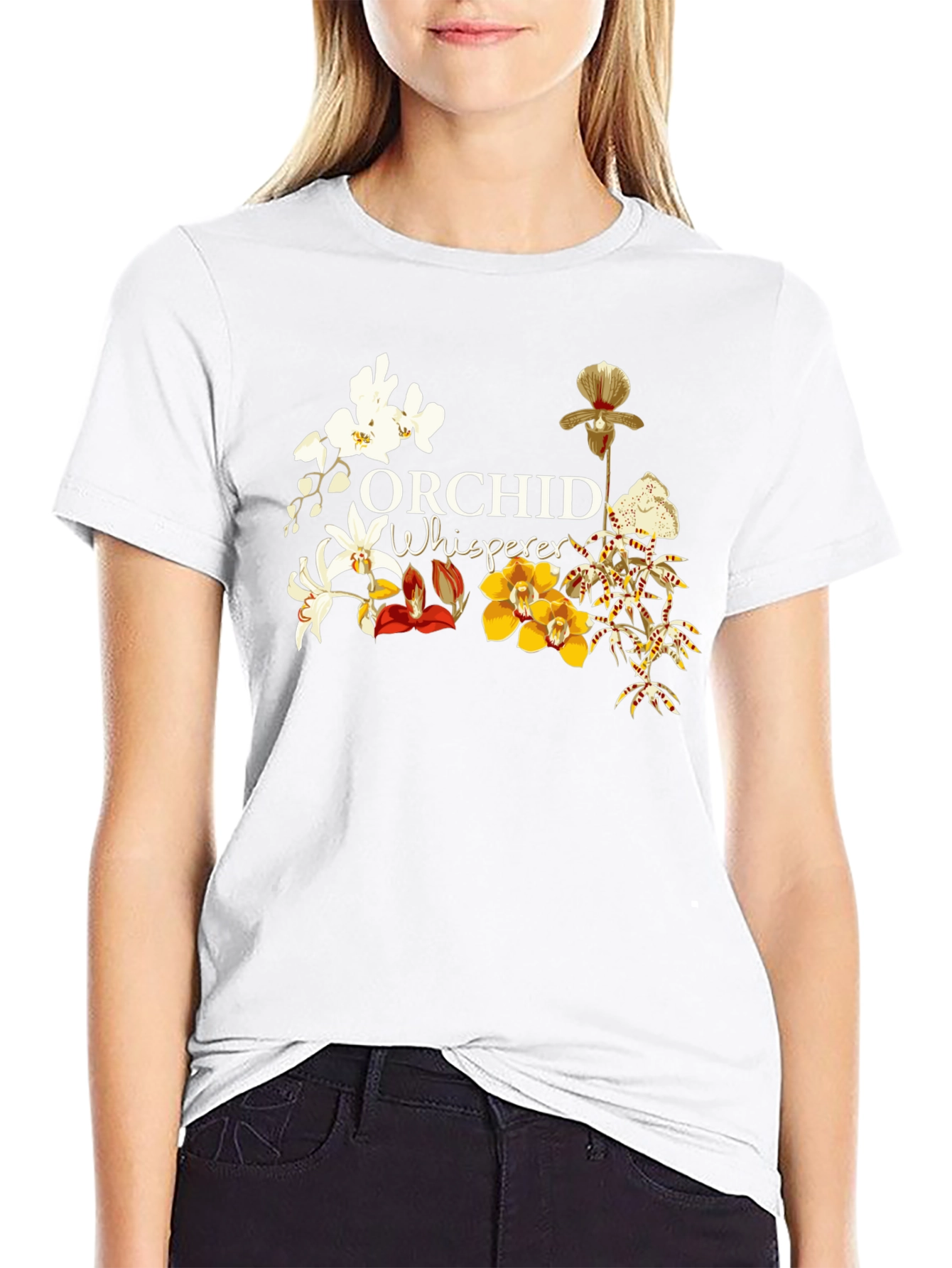 Orchid Whisperer T-Shirt - Botanical Floral Tee