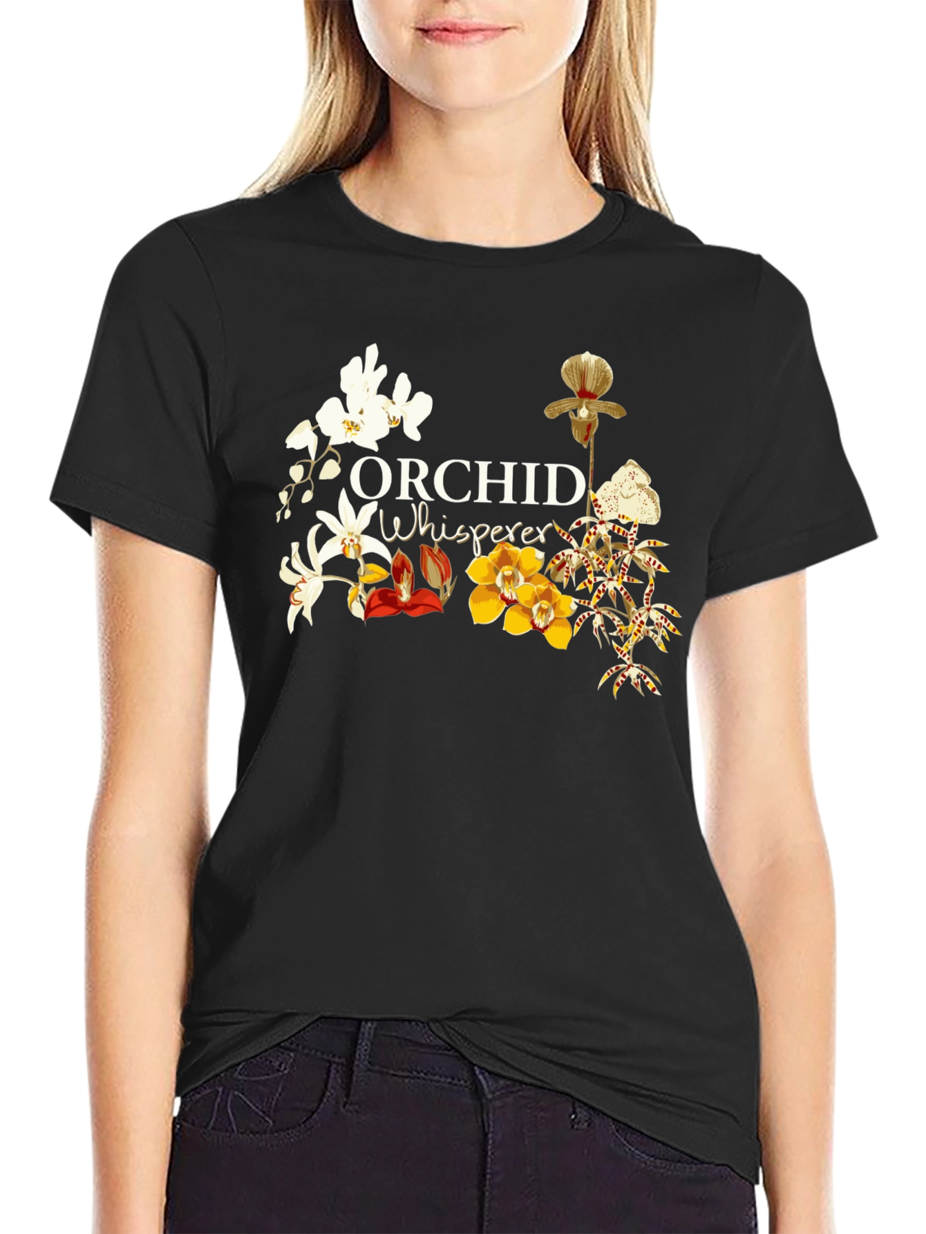Orchid Whisperer T-Shirt - Botanical Floral Tee