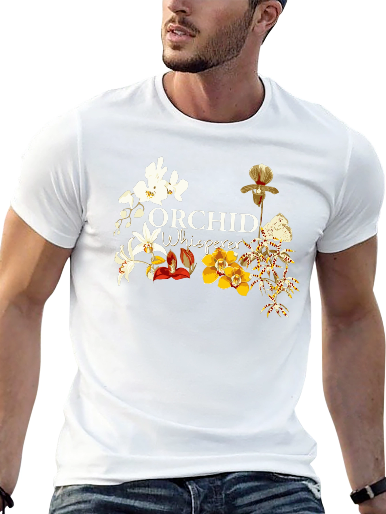 Orchid Whisperer T-Shirt - Botanical Floral Tee