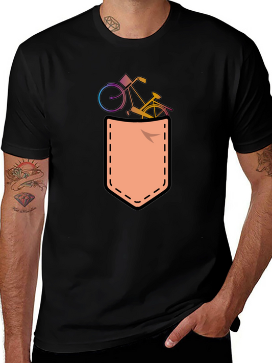 Bicycle in Pocket T-Shirt Fun Graphic Tee