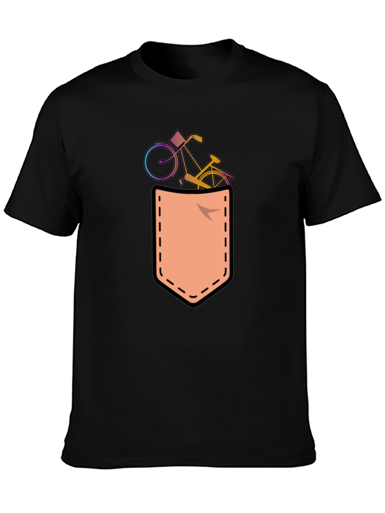Bicycle in Pocket T-Shirt Fun Graphic Tee