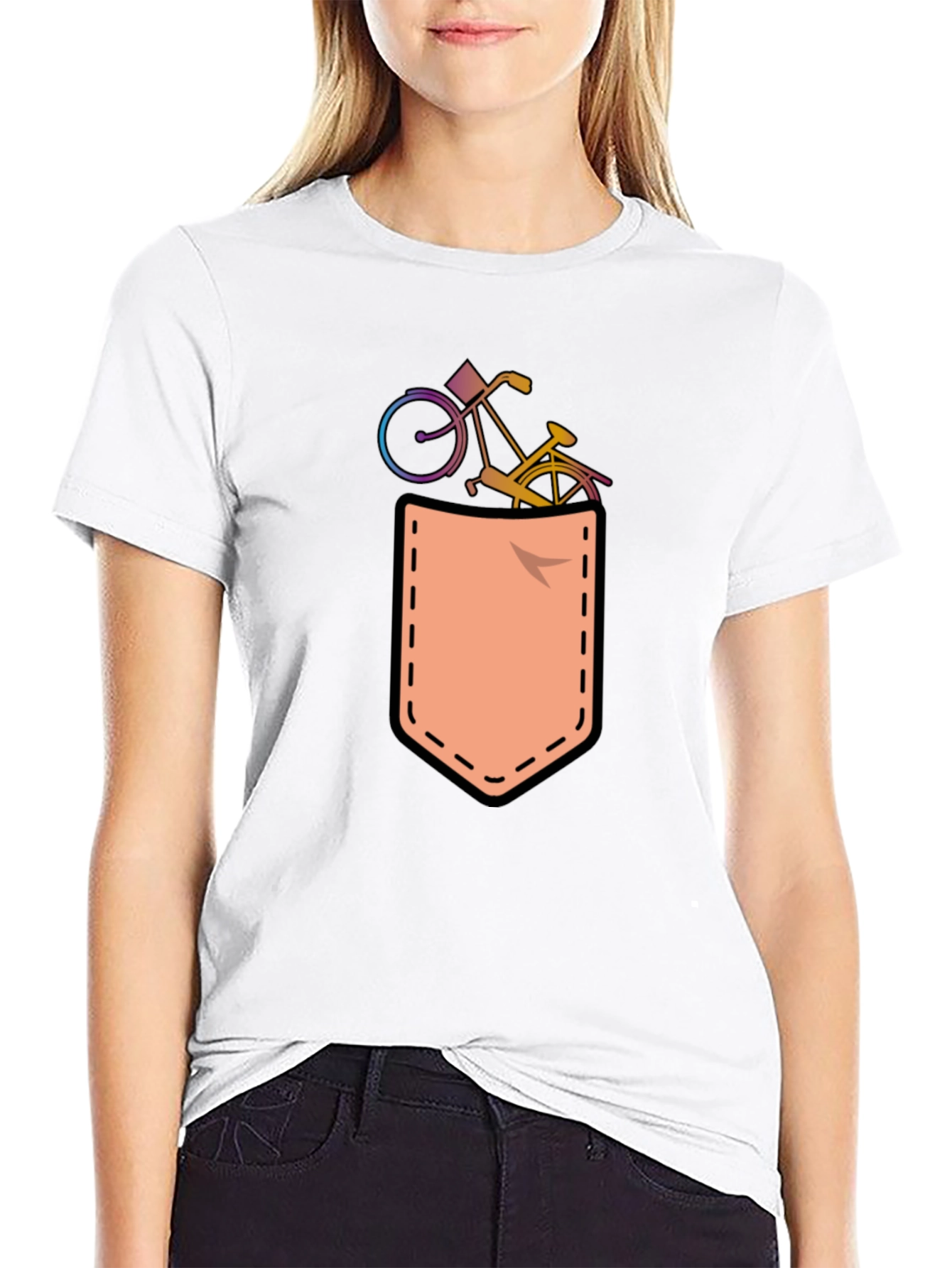Bicycle in Pocket T-Shirt Fun Graphic Tee