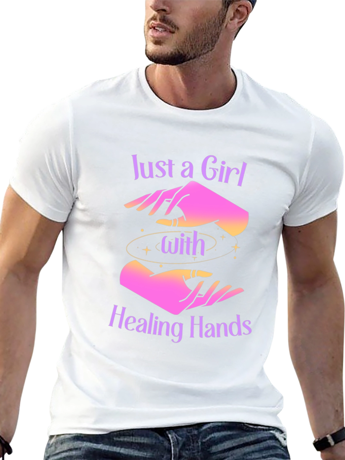 Healing Hands Graphic Tee - Mystical Comfort