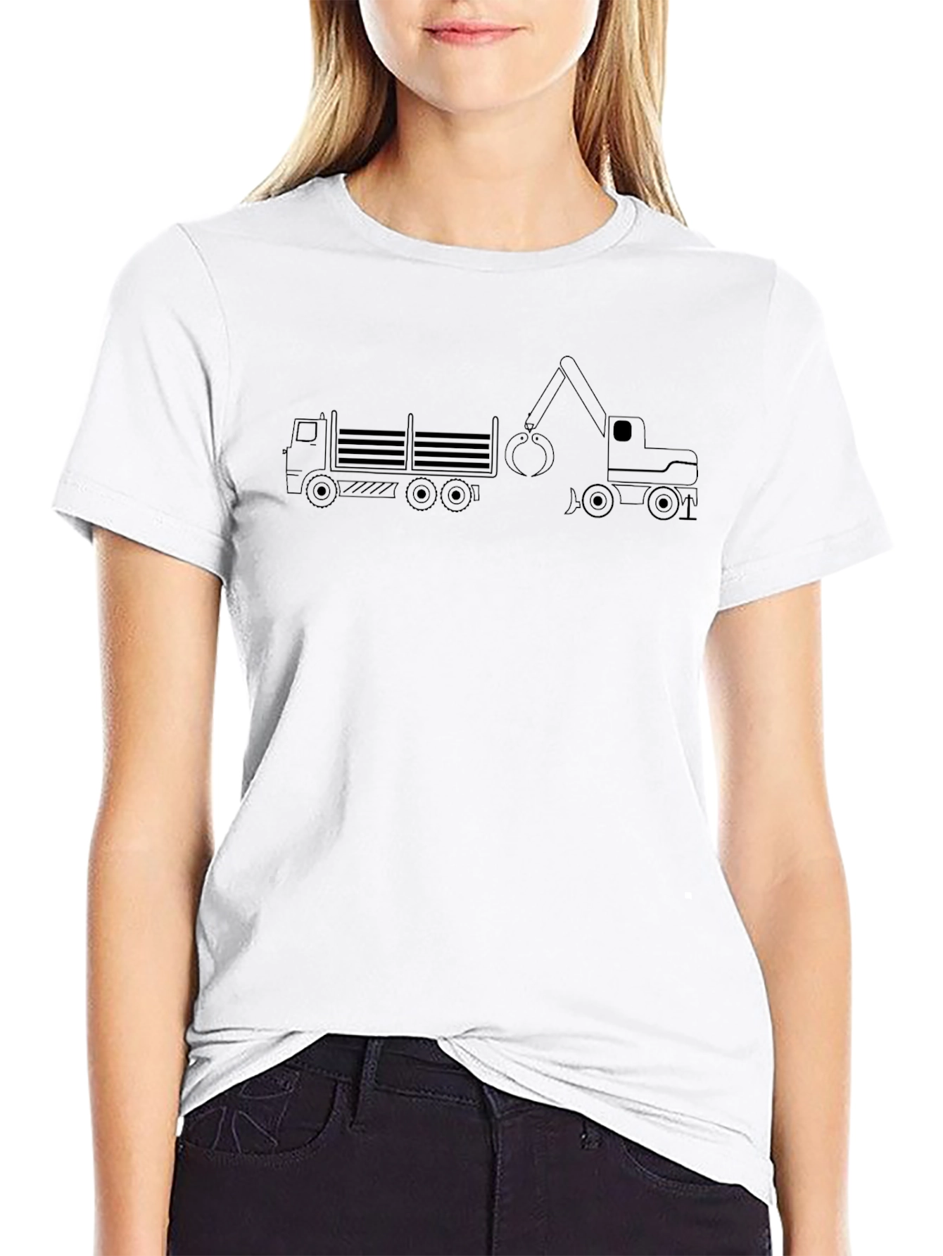 Construction Truck T-Shirt - Black