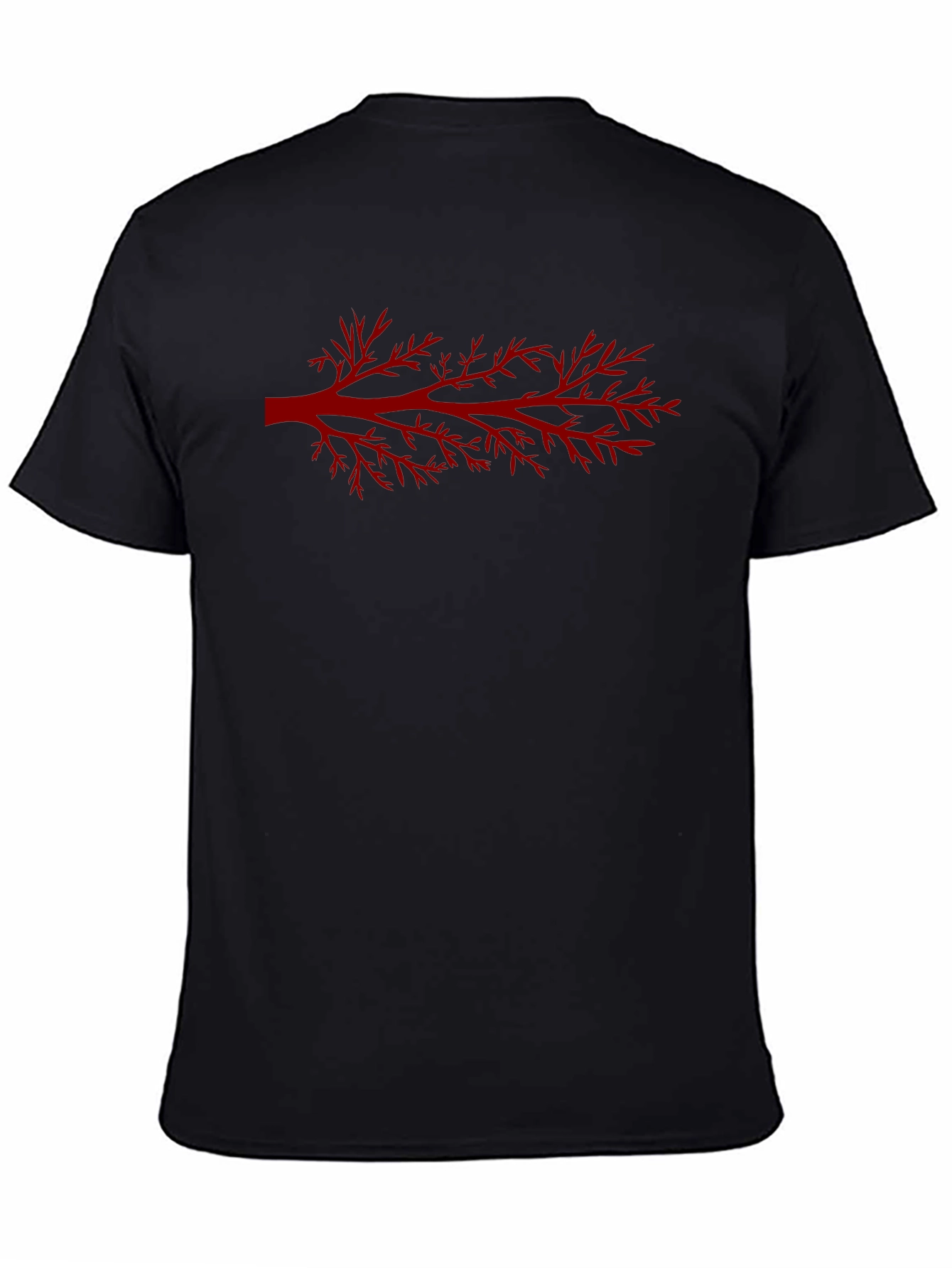 Red Branch Graphic Black T-Shirt