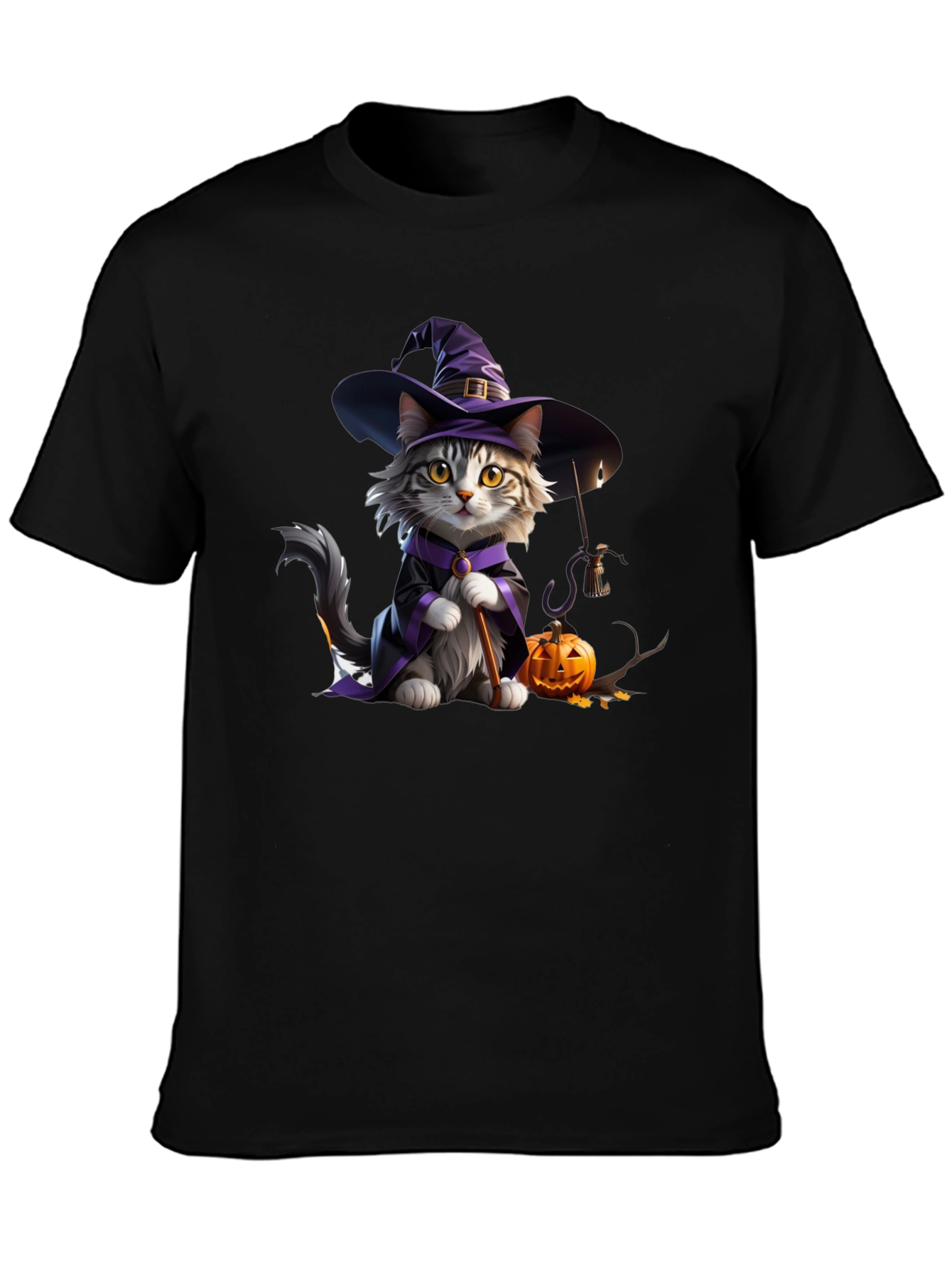 Halloween Witch Cat T-Shirt