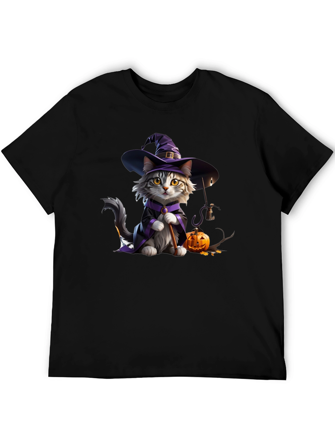 Halloween Witch Cat T-Shirt