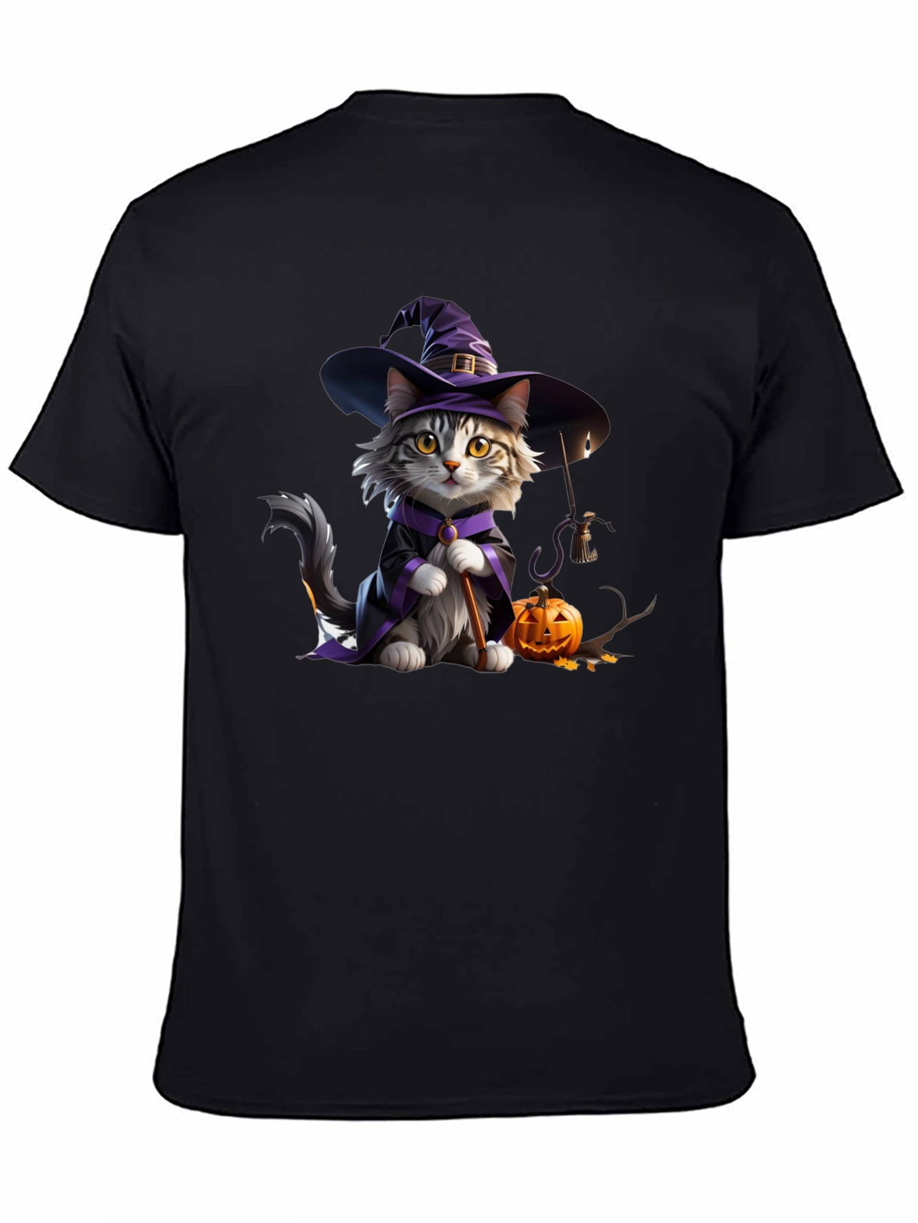 Halloween Witch Cat T-Shirt