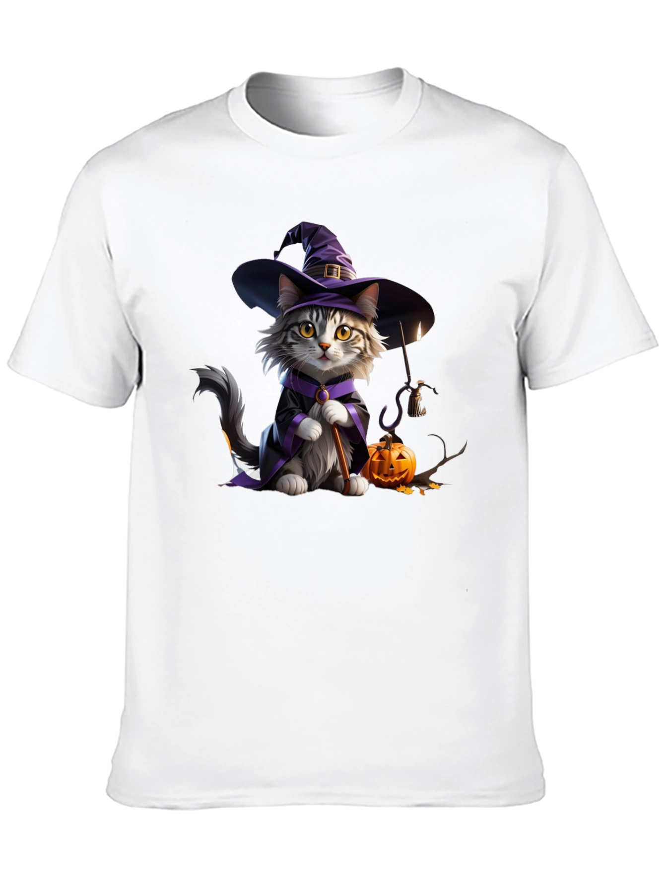 Halloween Witch Cat T-Shirt