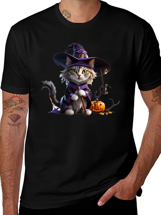 Halloween Witch Cat T-Shirt