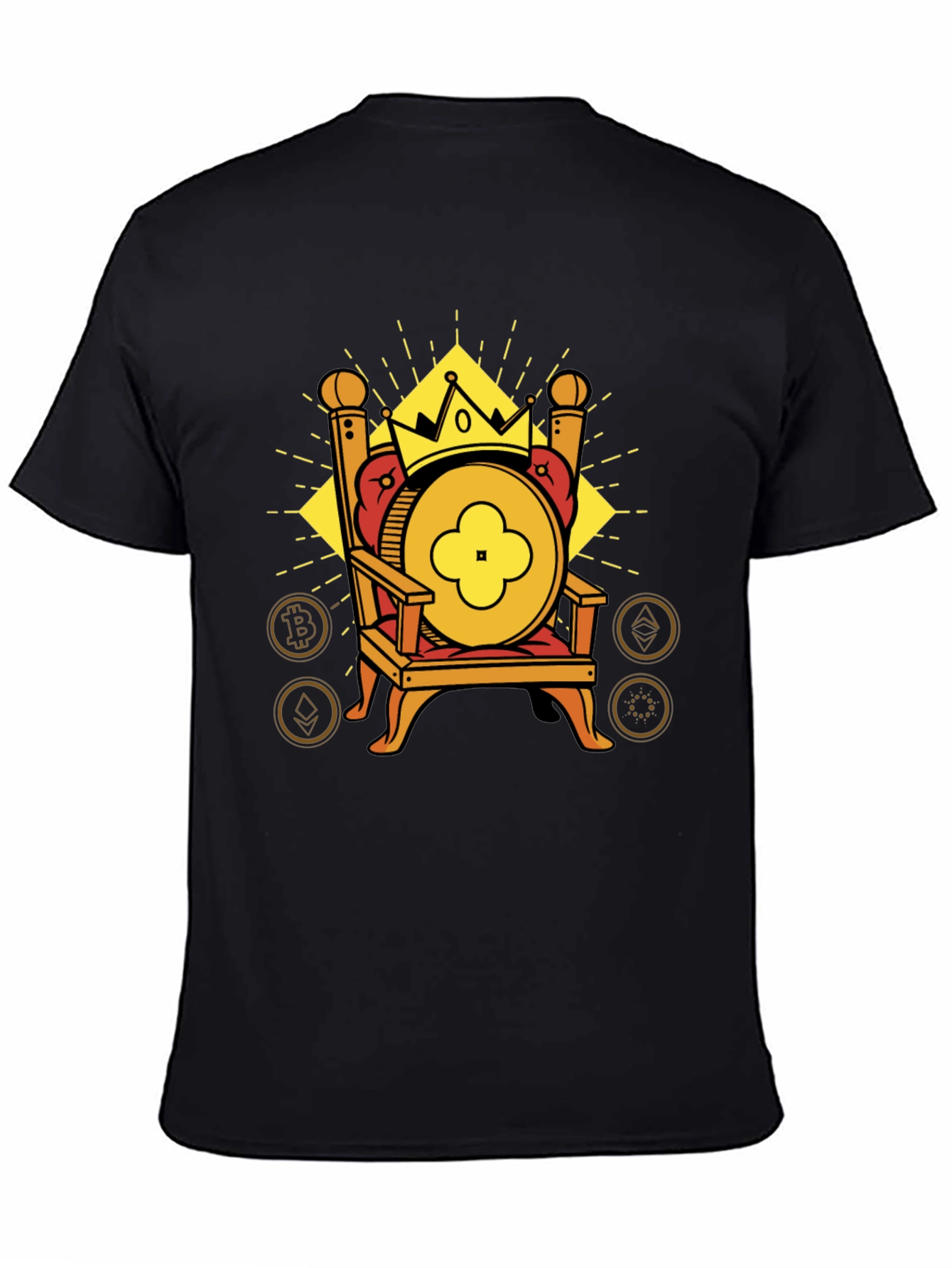 Crypto King T-Shirt - Bitcoin Ethereum More