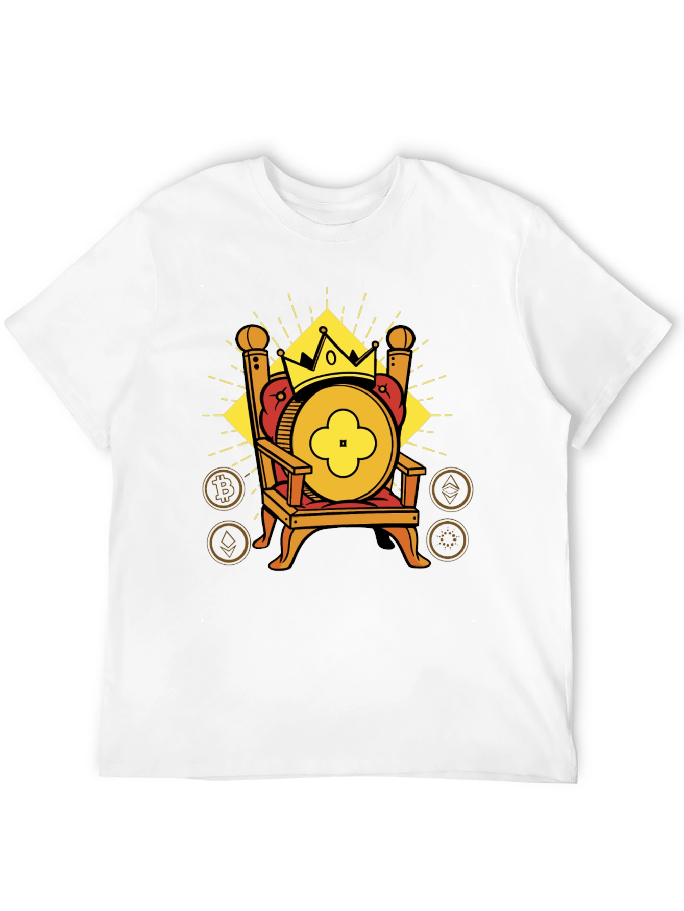 Crypto King T-Shirt - Bitcoin Ethereum More