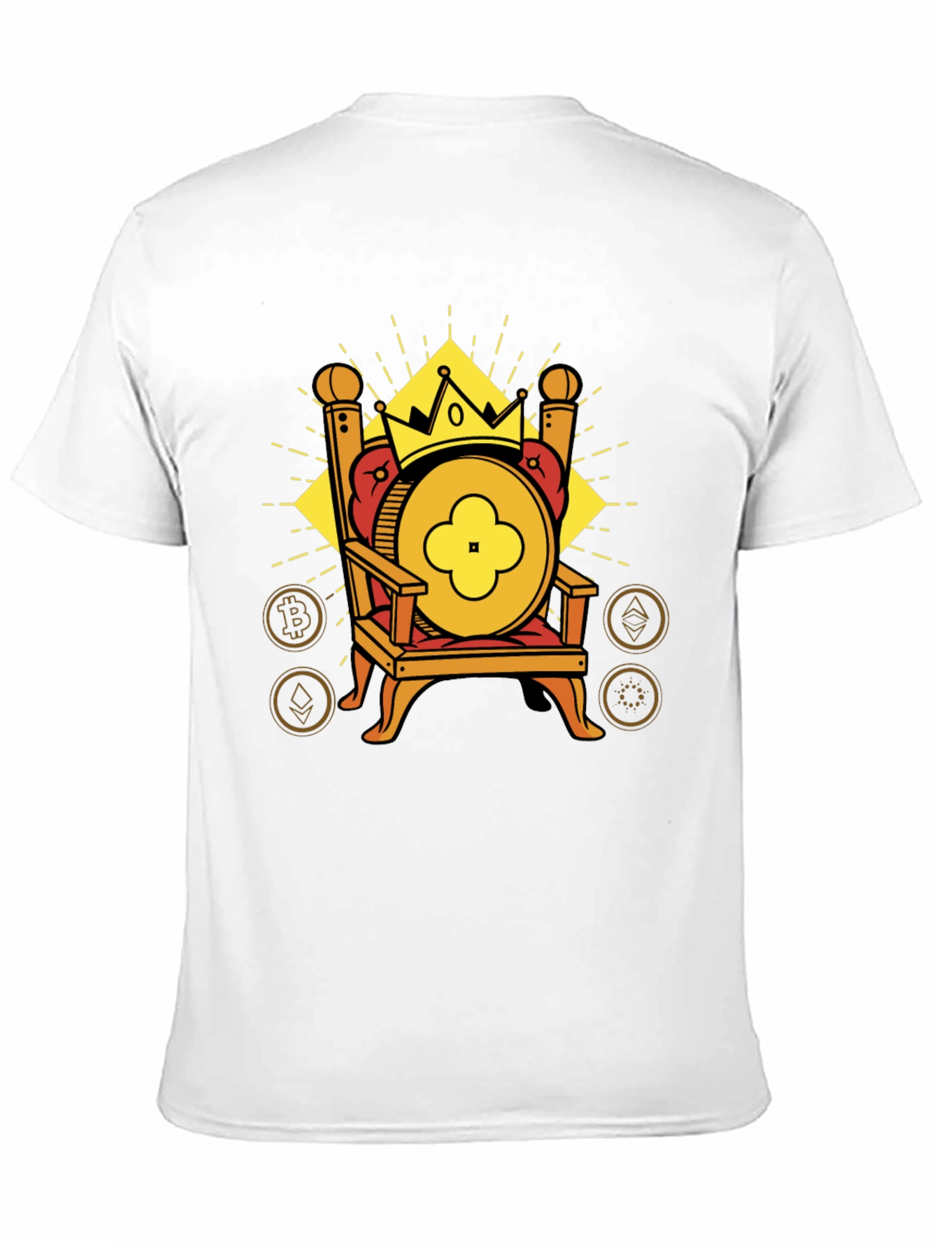 Crypto King T-Shirt - Bitcoin Ethereum More