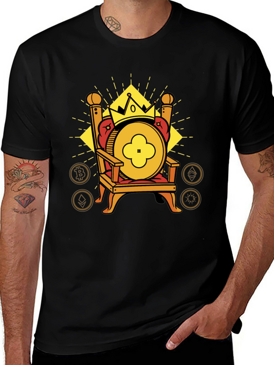 Crypto King T-Shirt - Bitcoin Ethereum More