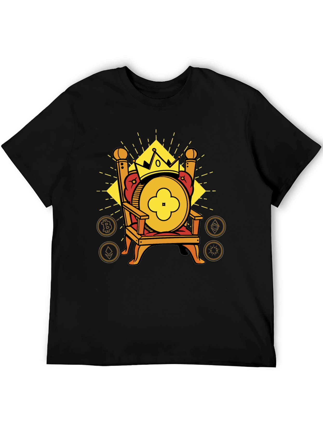Crypto King T-Shirt - Bitcoin Ethereum More
