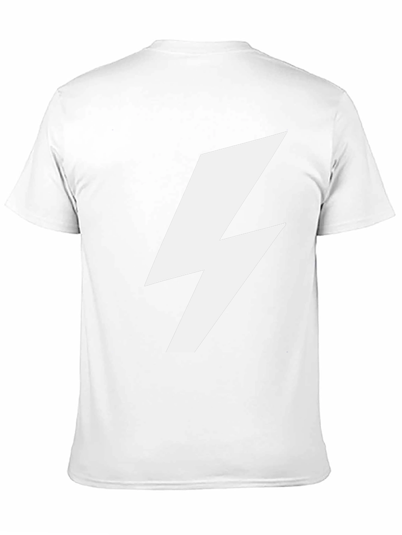 Black T-Shirt with White Lightning Bolt Graphic