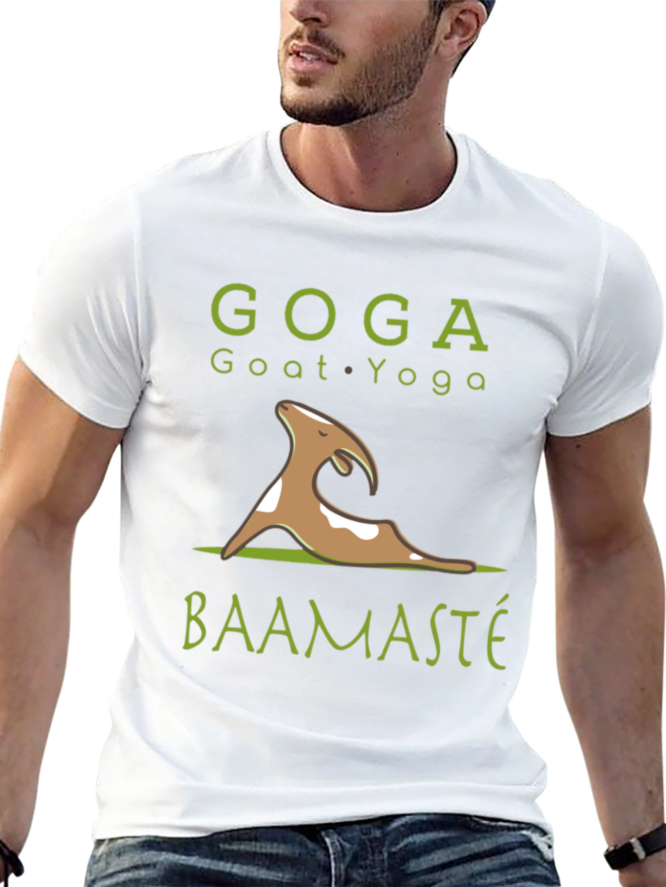 GOGA Goat Yoga T-Shirt - Baamaste Funny Tee