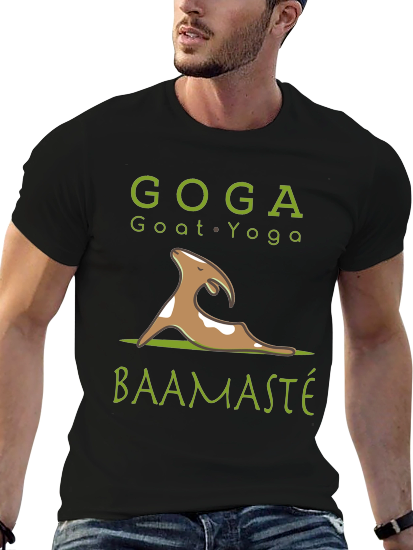 GOGA Goat Yoga T-Shirt - Baamaste Funny Tee