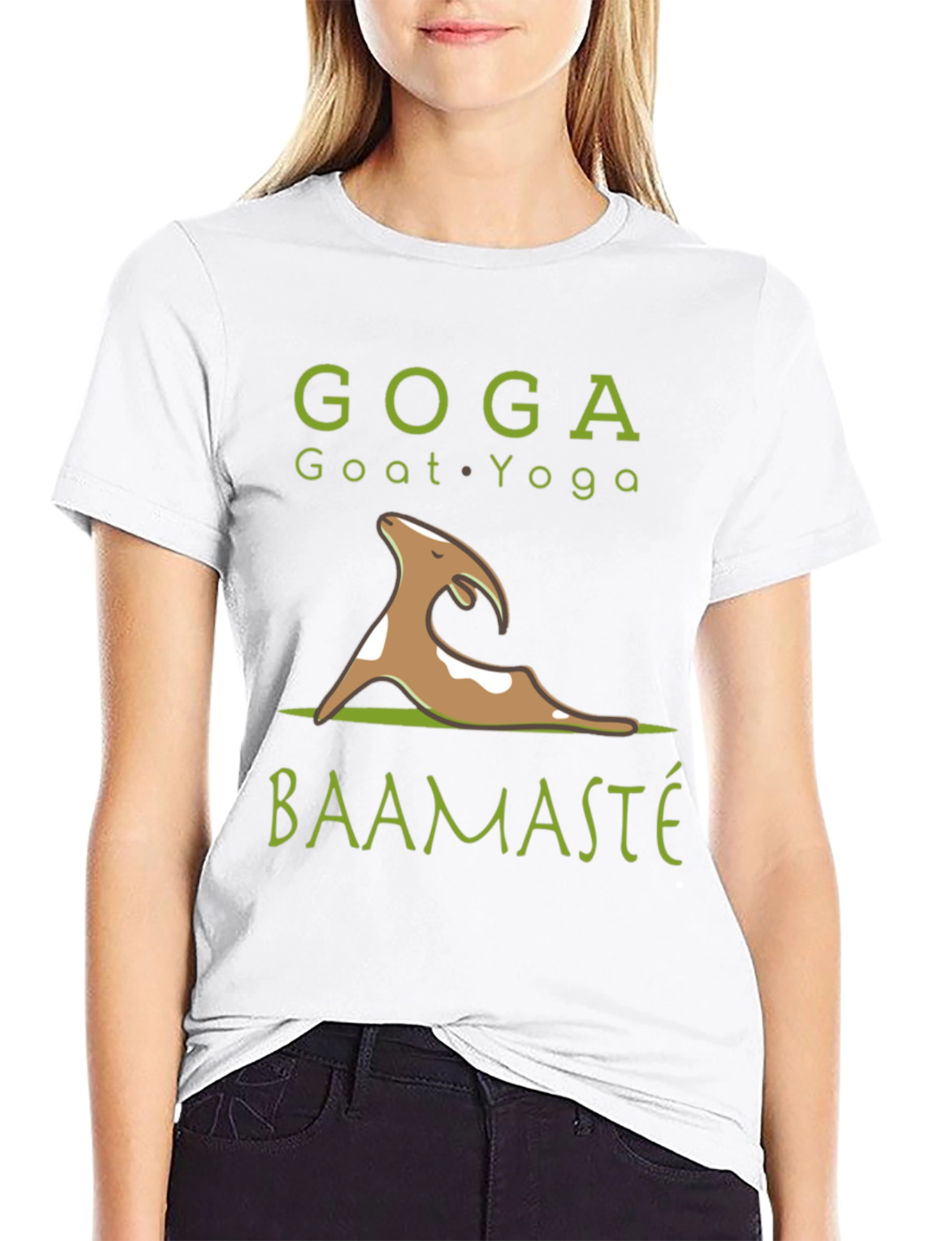 GOGA Goat Yoga T-Shirt - Baamaste Funny Tee