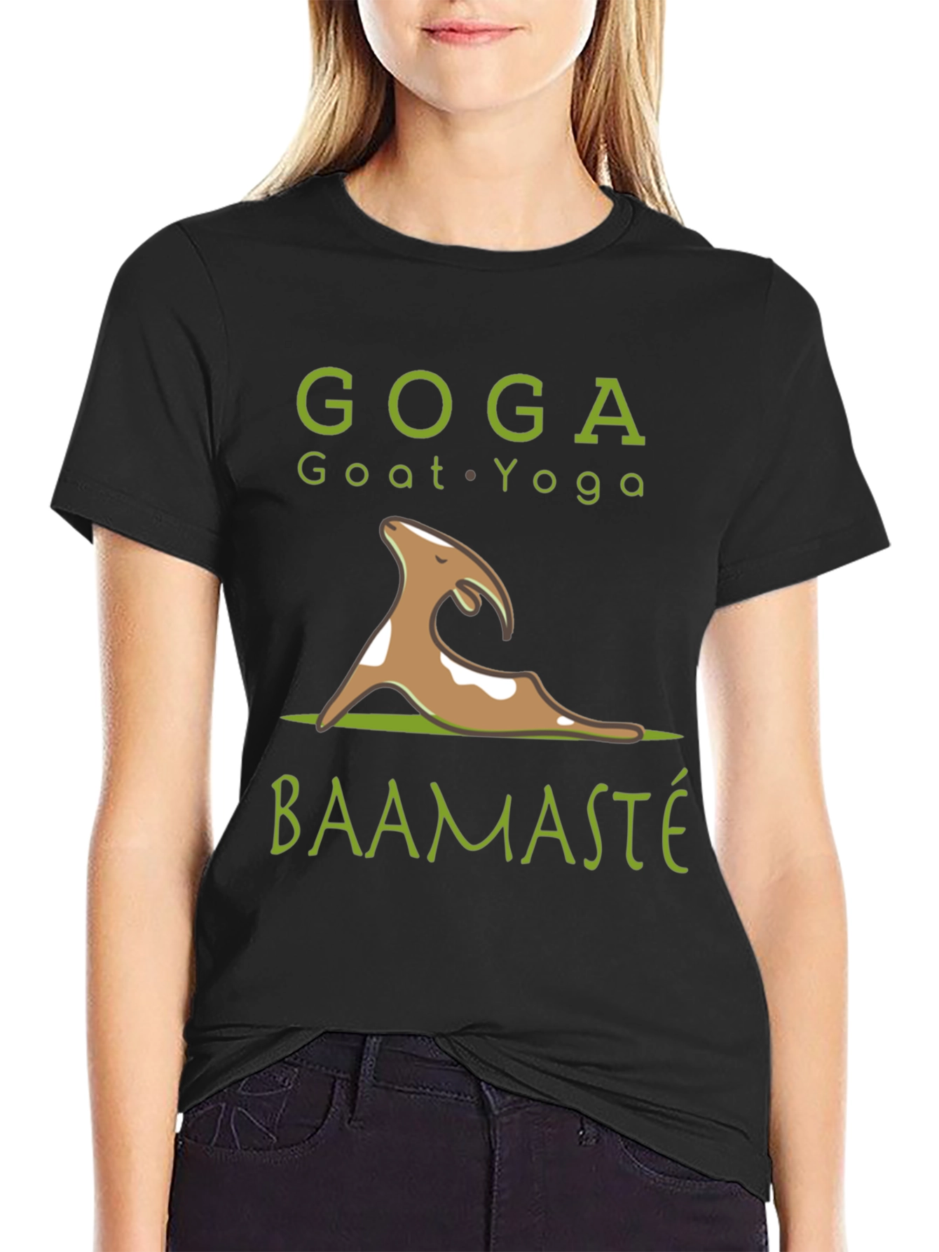 GOGA Goat Yoga T-Shirt - Baamaste Funny Tee