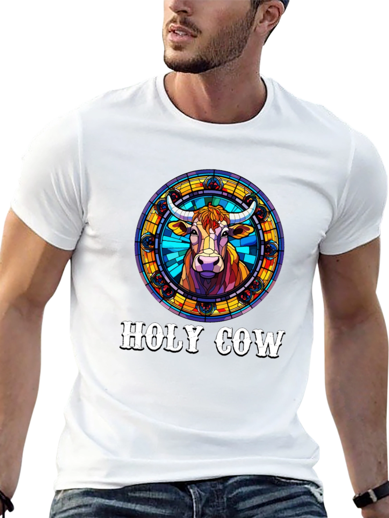 Holy Cow Graphic T-Shirt - Unique Design