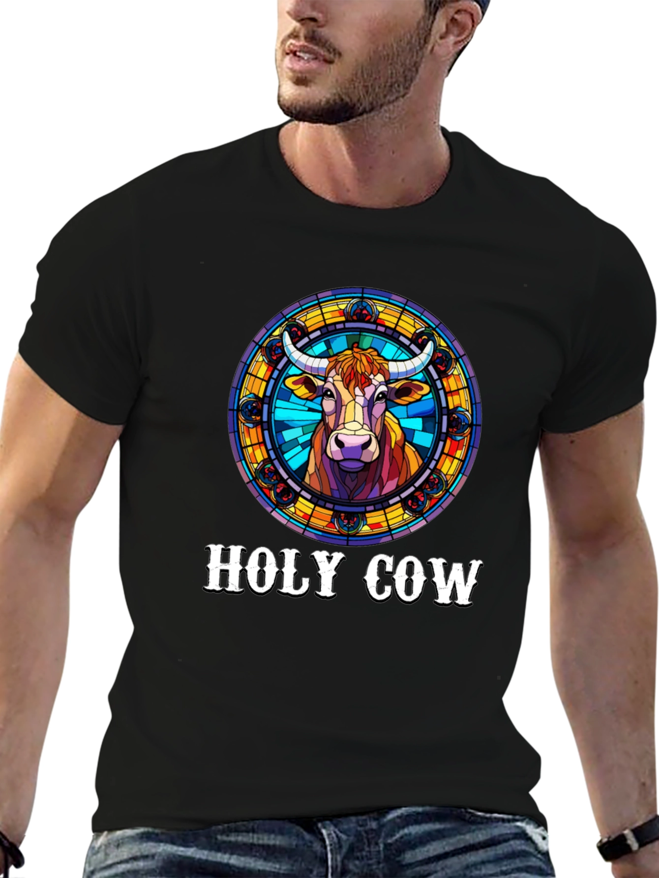 Holy Cow Graphic T-Shirt - Unique Design