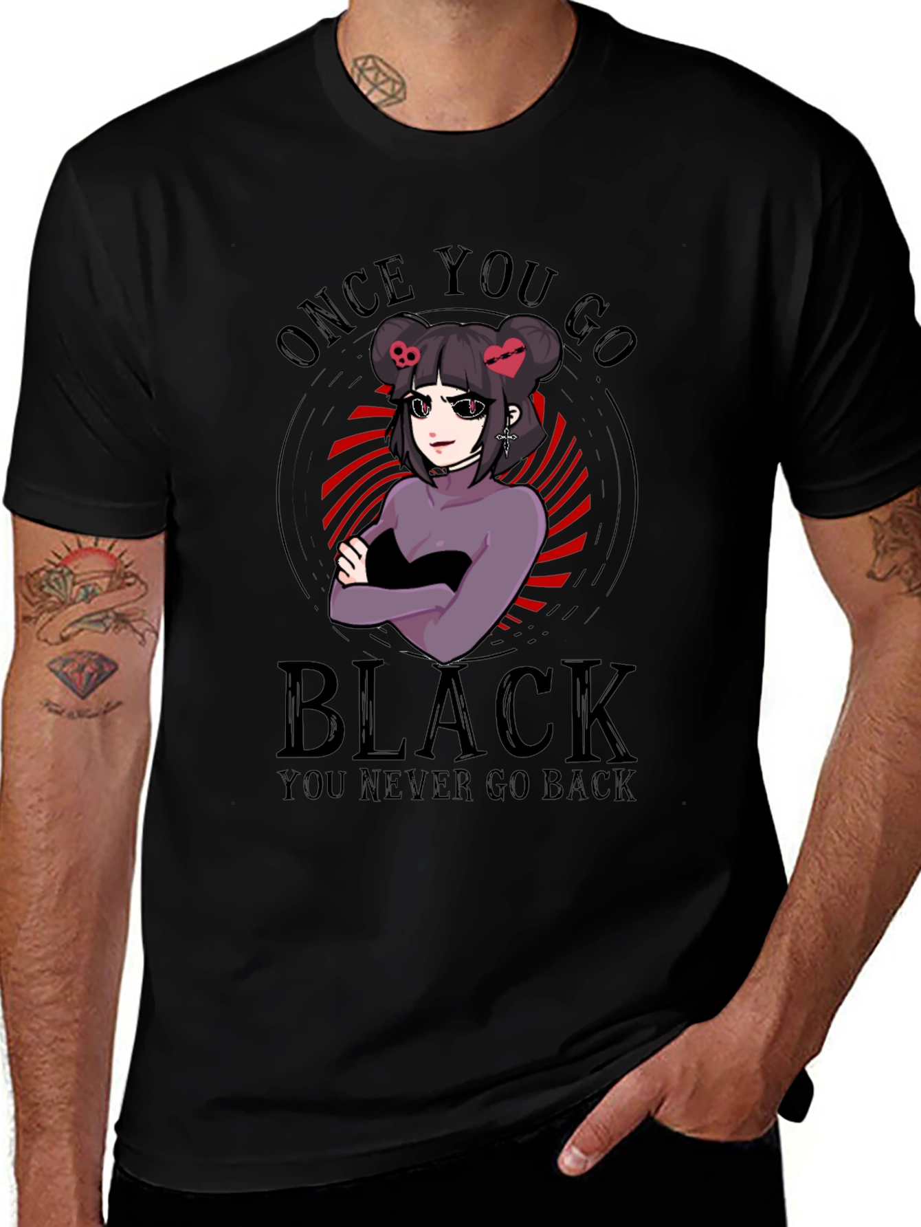 Once You Go Black Funny Graphic T-Shirt