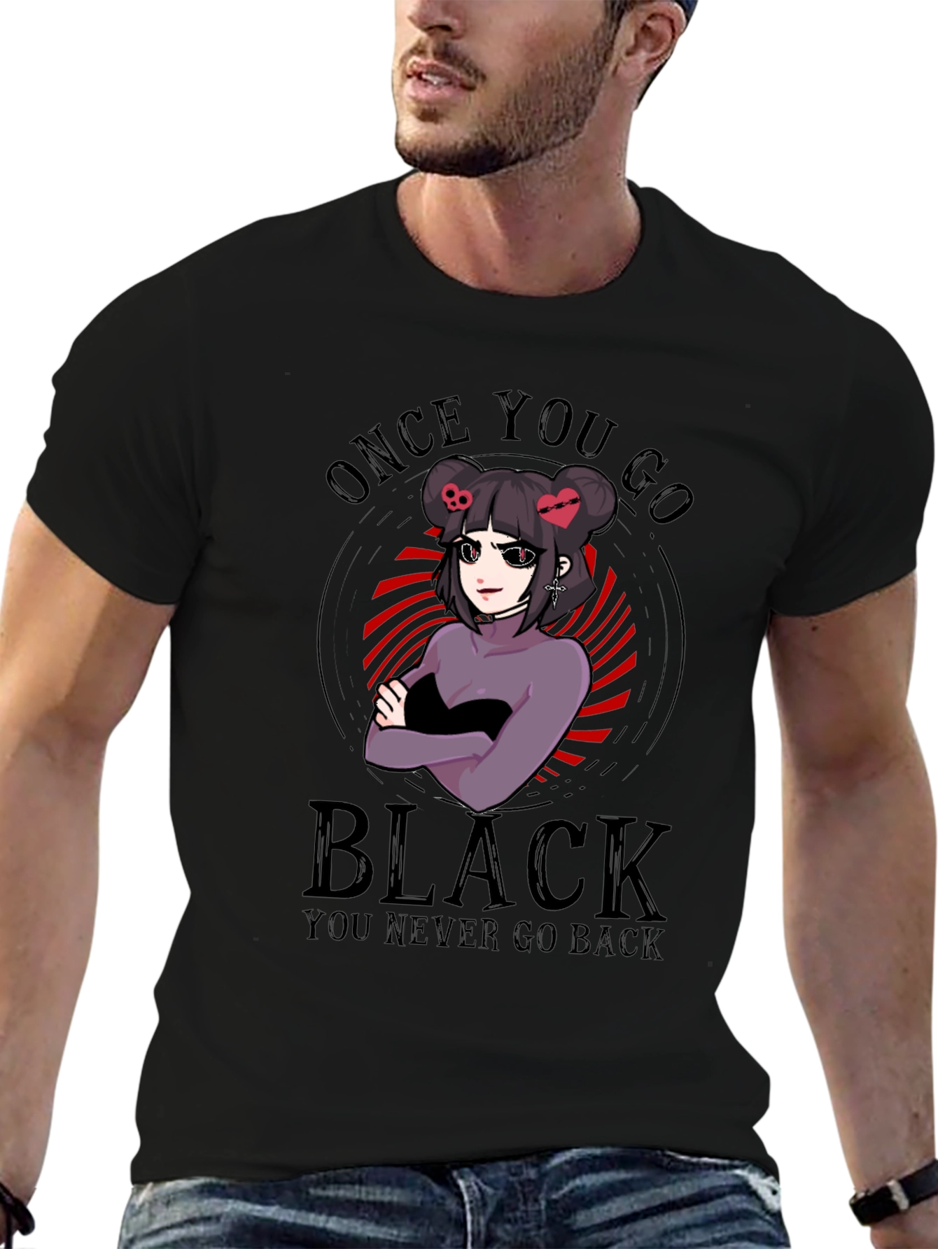 Once You Go Black Funny Graphic T-Shirt