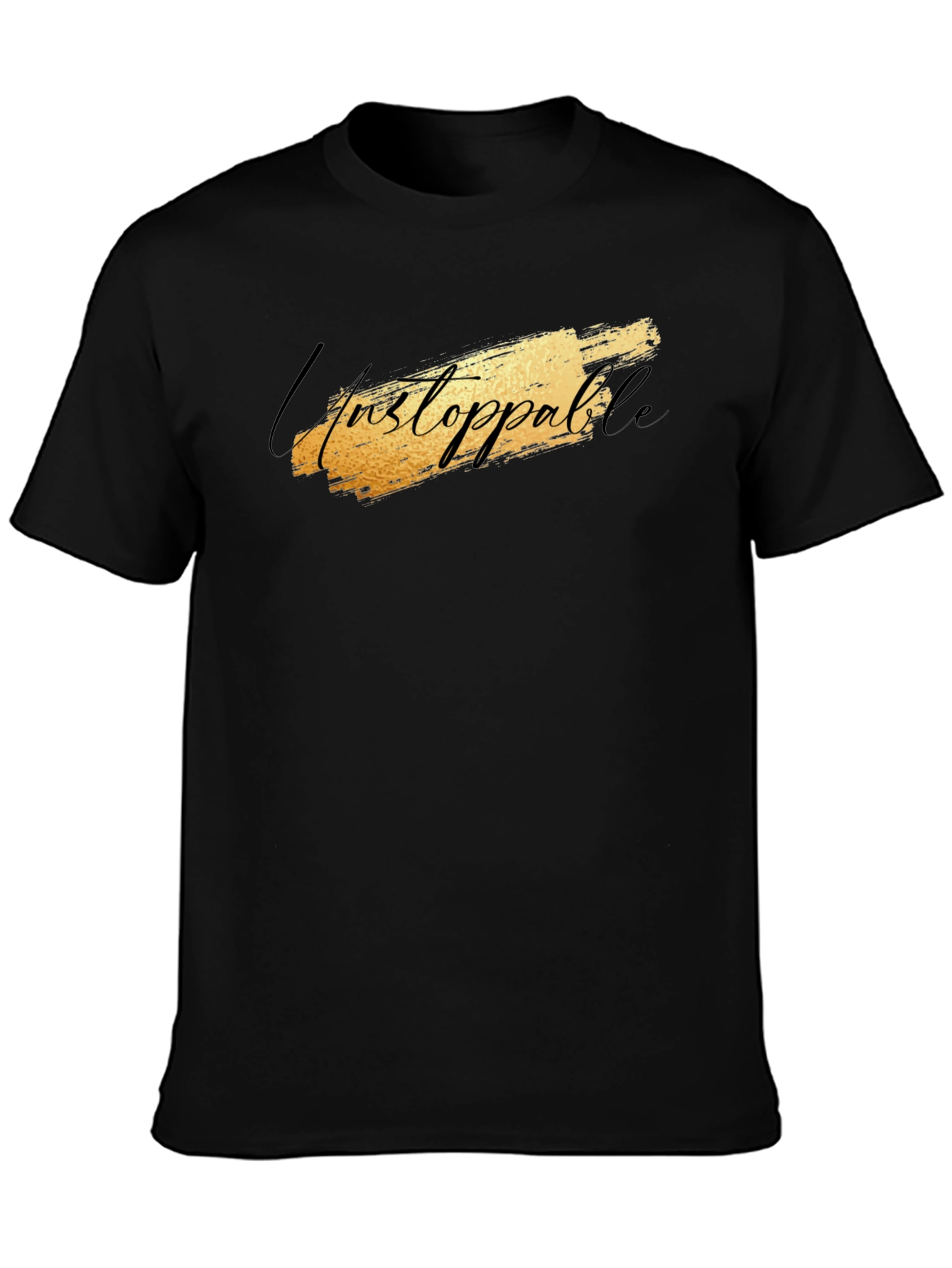 Unstoppable Graphic Black T-Shirt for Men