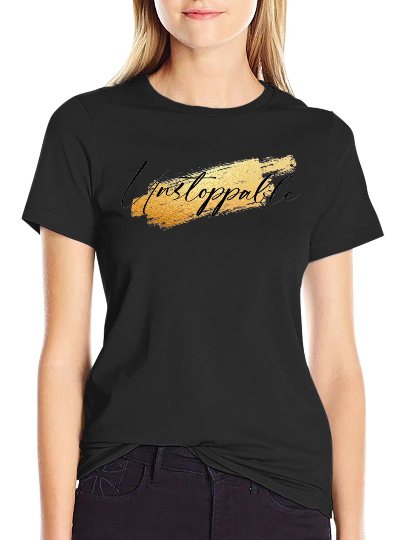 Unstoppable Graphic Black T-Shirt for Men
