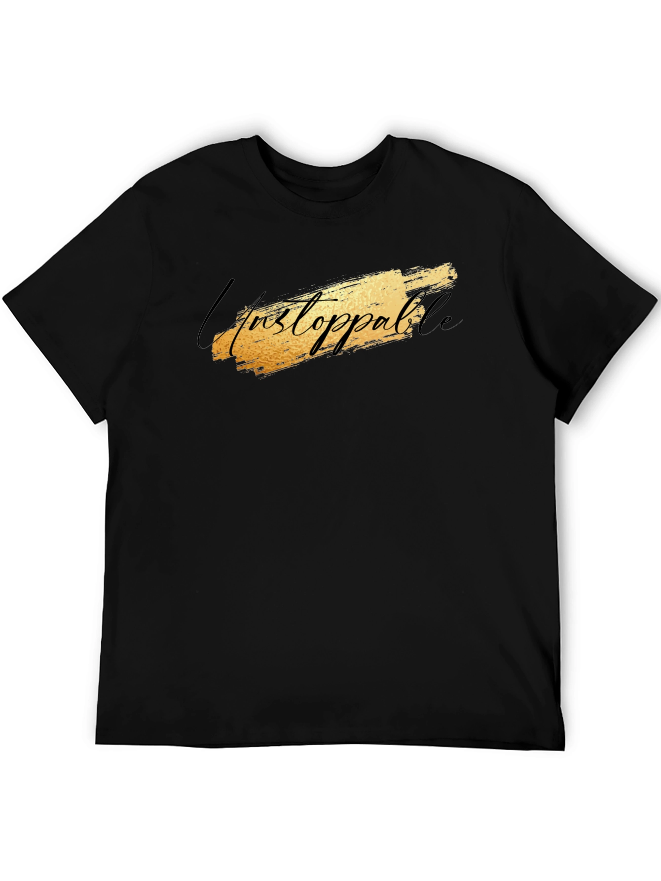 Unstoppable Graphic Black T-Shirt for Men