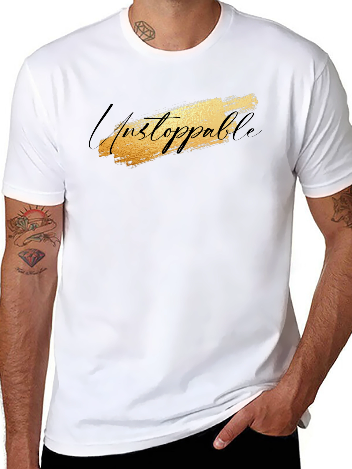 Unstoppable Graphic Black T-Shirt for Men