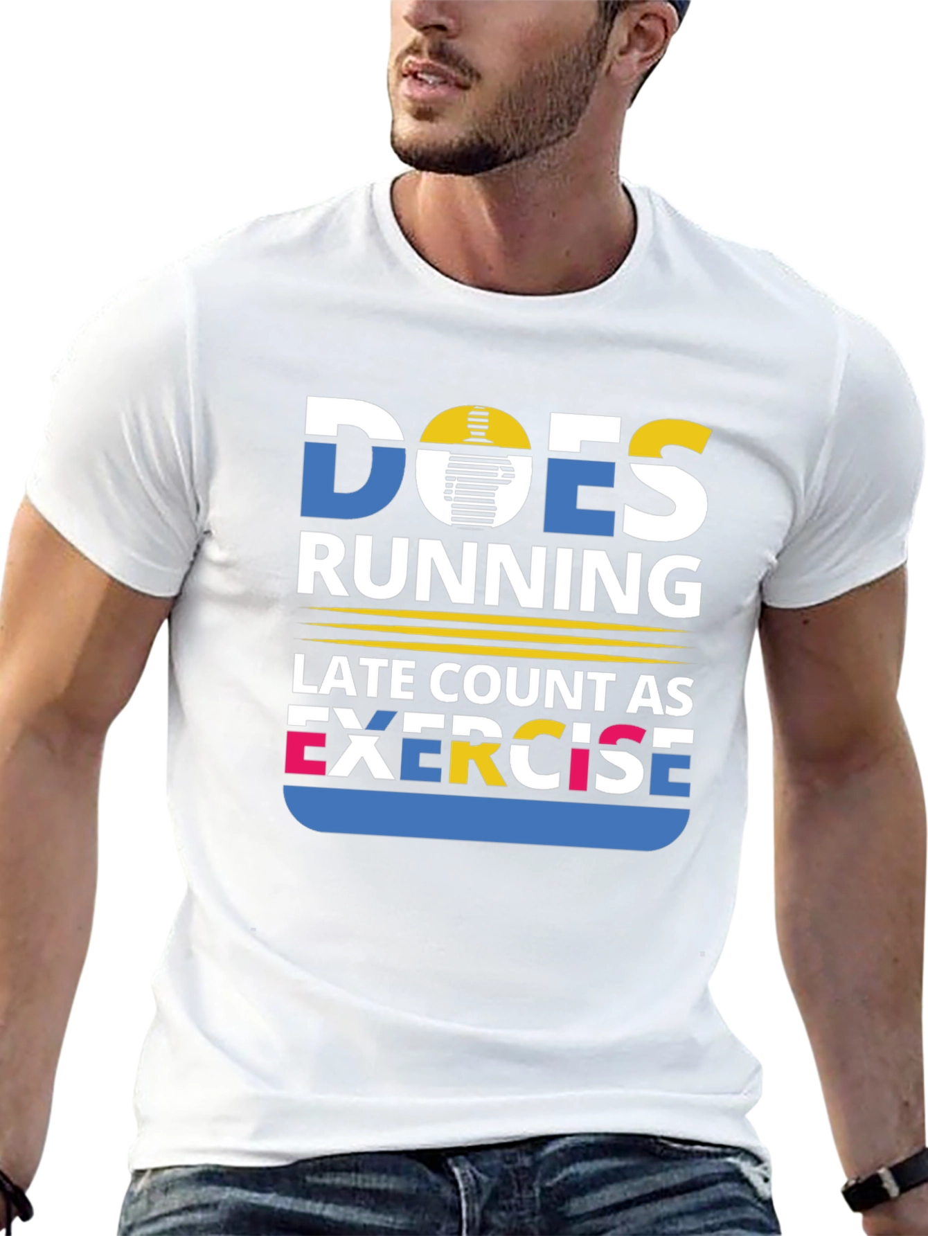 Funny Running Exercise Quote Graphic T-Shirt