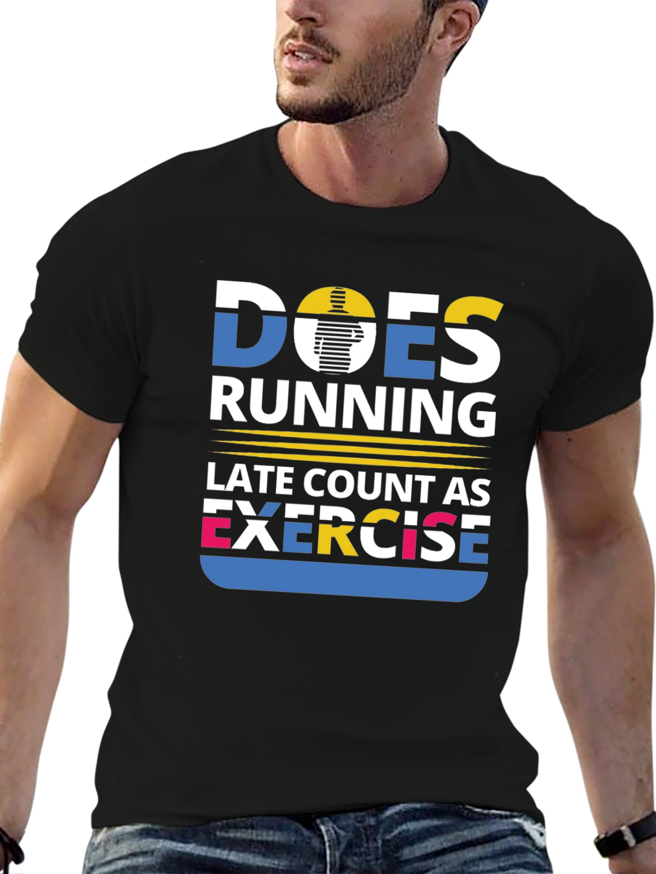 Funny Running Exercise Quote Graphic T-Shirt