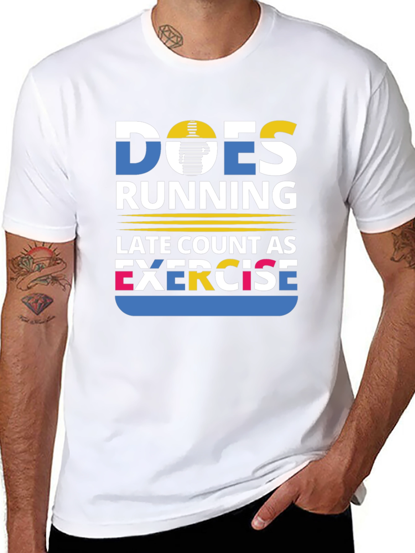 Funny Running Exercise Quote Graphic T-Shirt