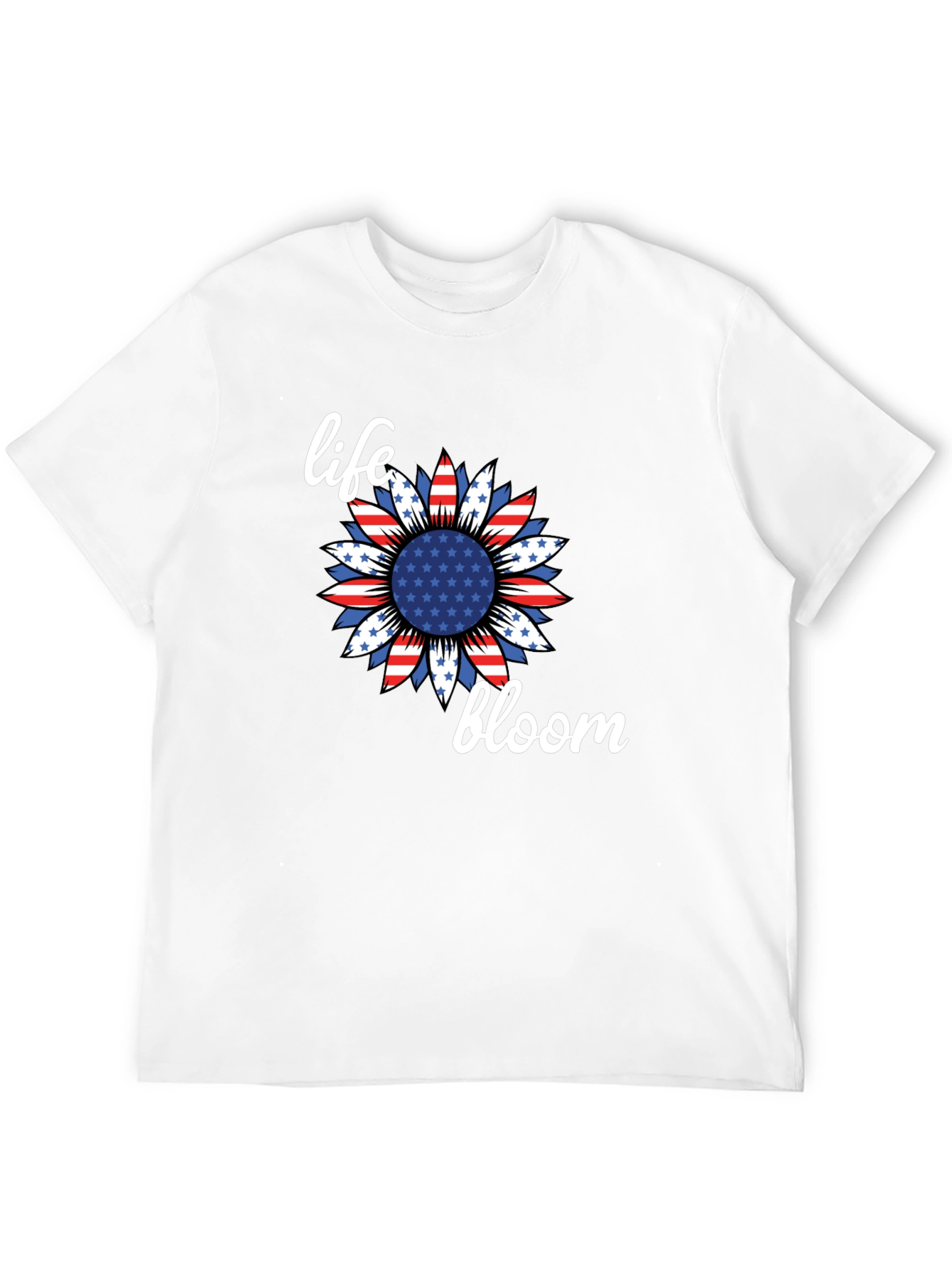Life Bloom Patriotic Sunflower Graphic Tee
