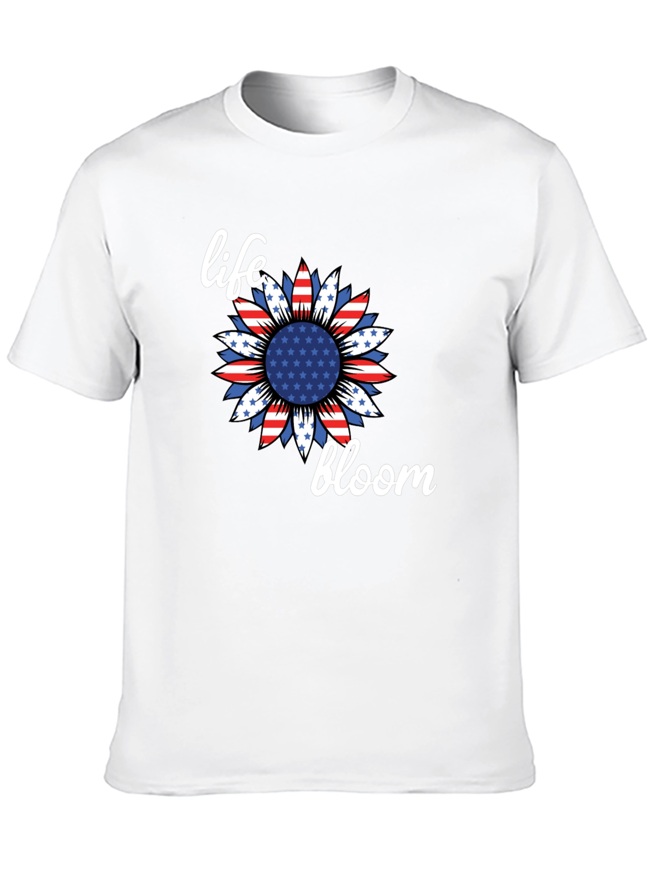 Life Bloom Patriotic Sunflower Graphic Tee