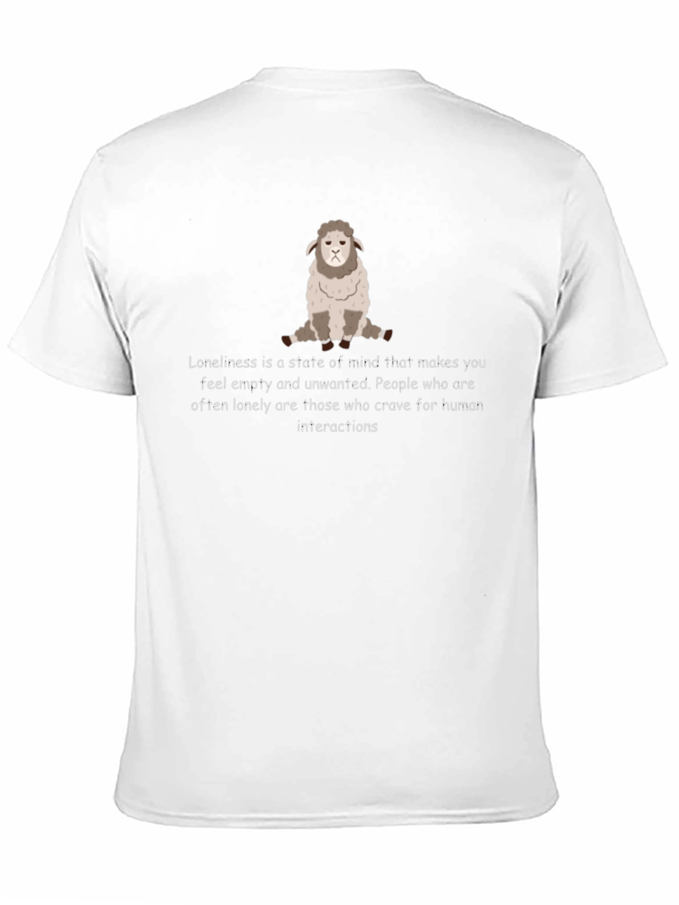 Sad Sheep T-Shirt - Loneliness Graphic Tee